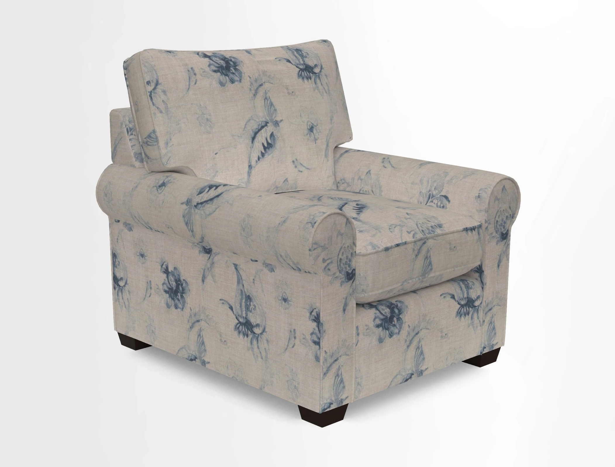 Bignor Chair in Two Tone Plain Biscuit. Loose cover option available