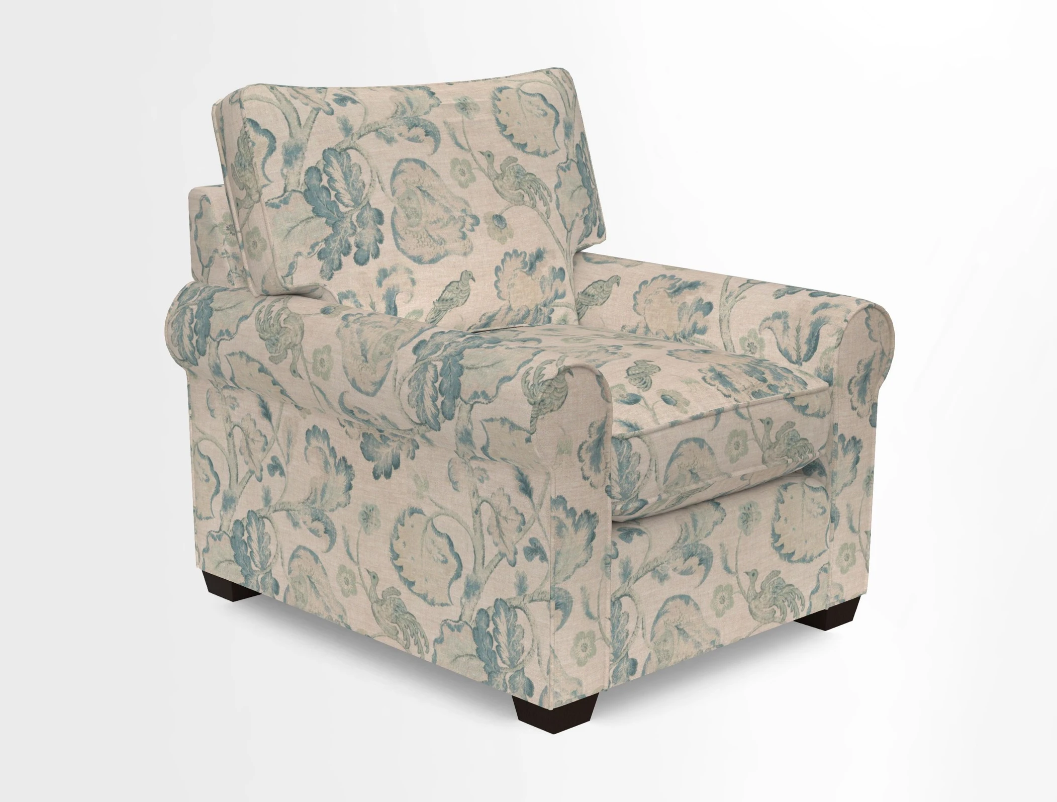 Bignor Chair in Two Tone Plain Biscuit. Loose cover option available
