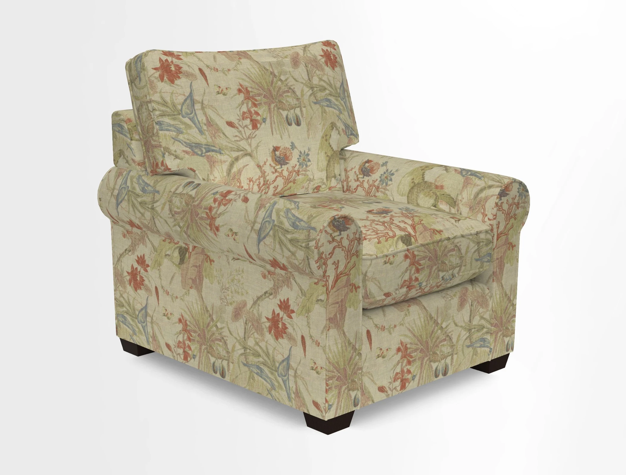 Bignor Chair in Two Tone Plain Biscuit. Loose cover option available