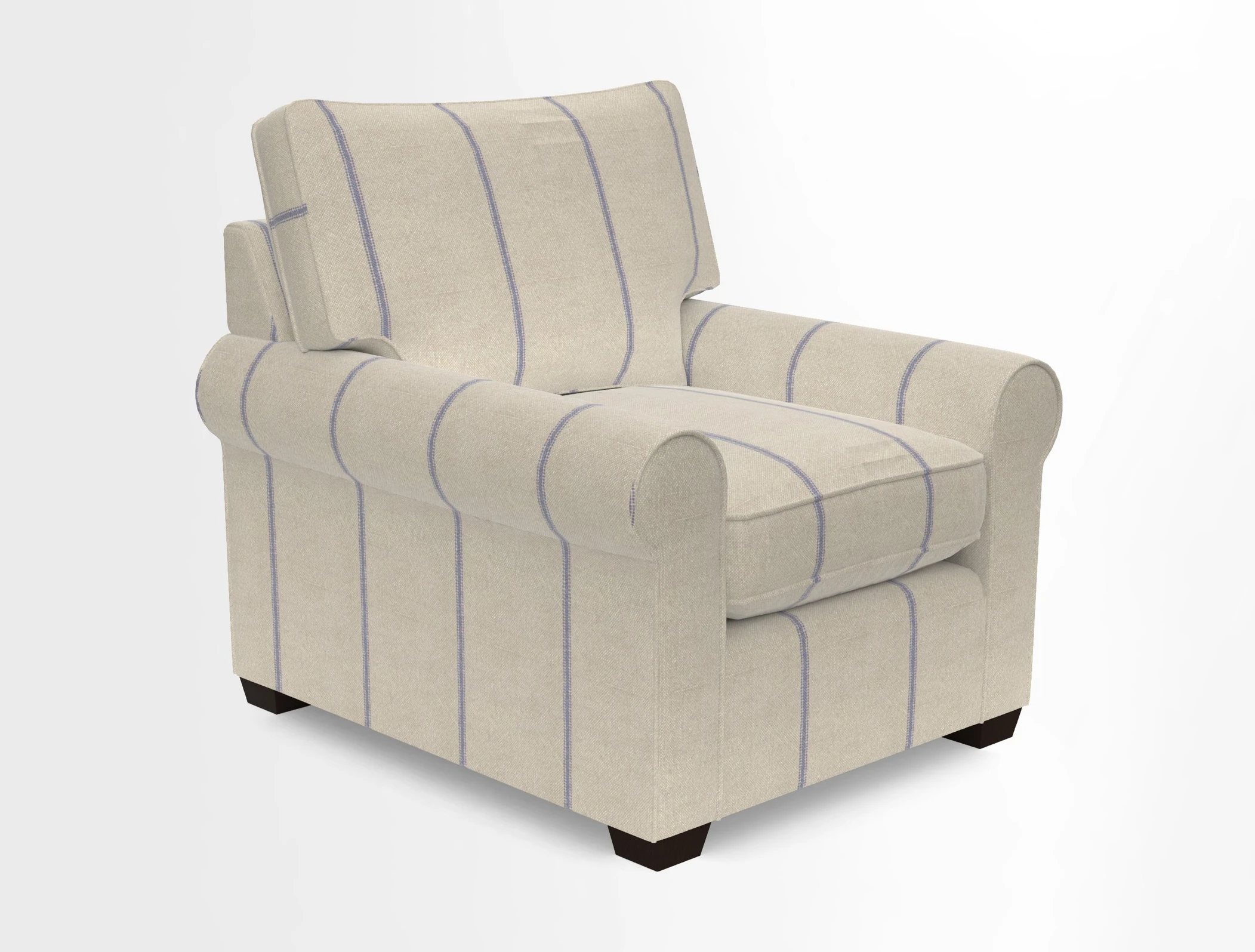 Bignor Chair in Two Tone Plain Biscuit. Loose cover option available