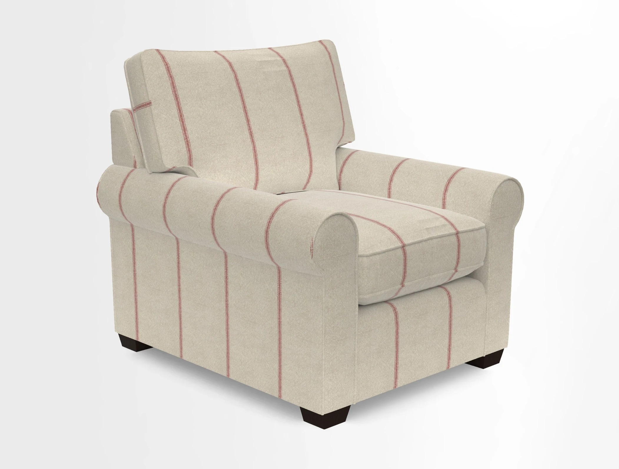 Bignor Chair in Two Tone Plain Biscuit. Loose cover option available