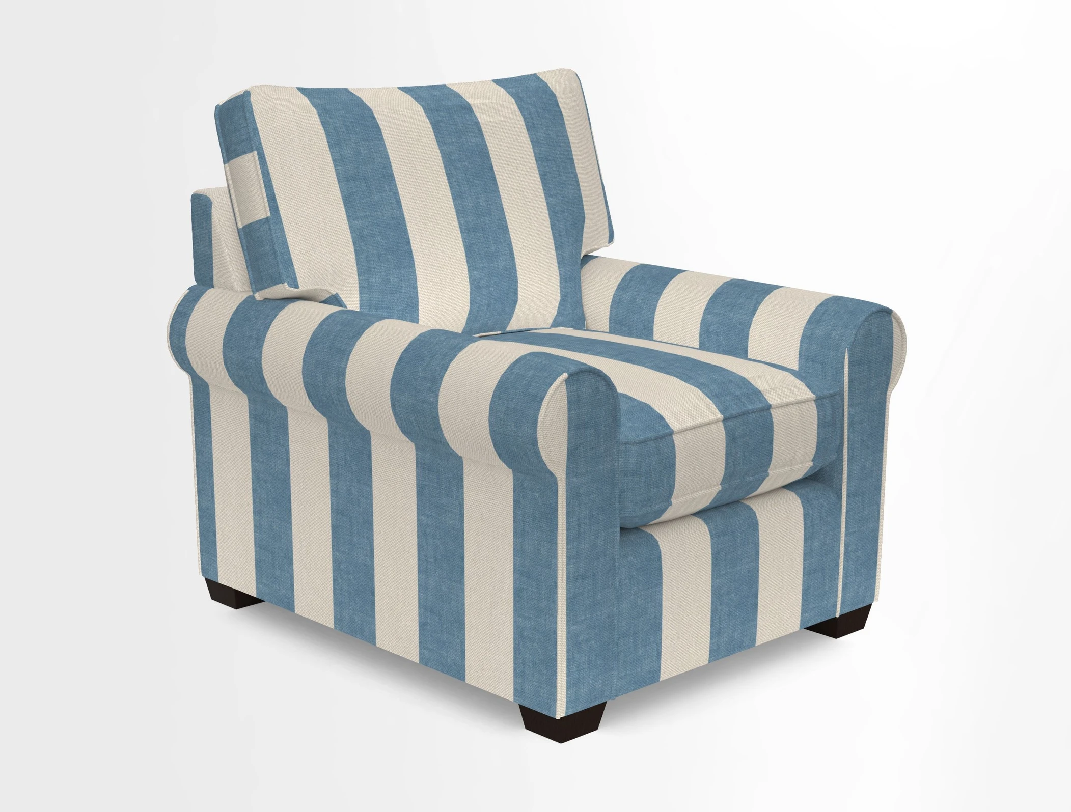 Bignor Chair in Two Tone Plain Biscuit. Loose cover option available