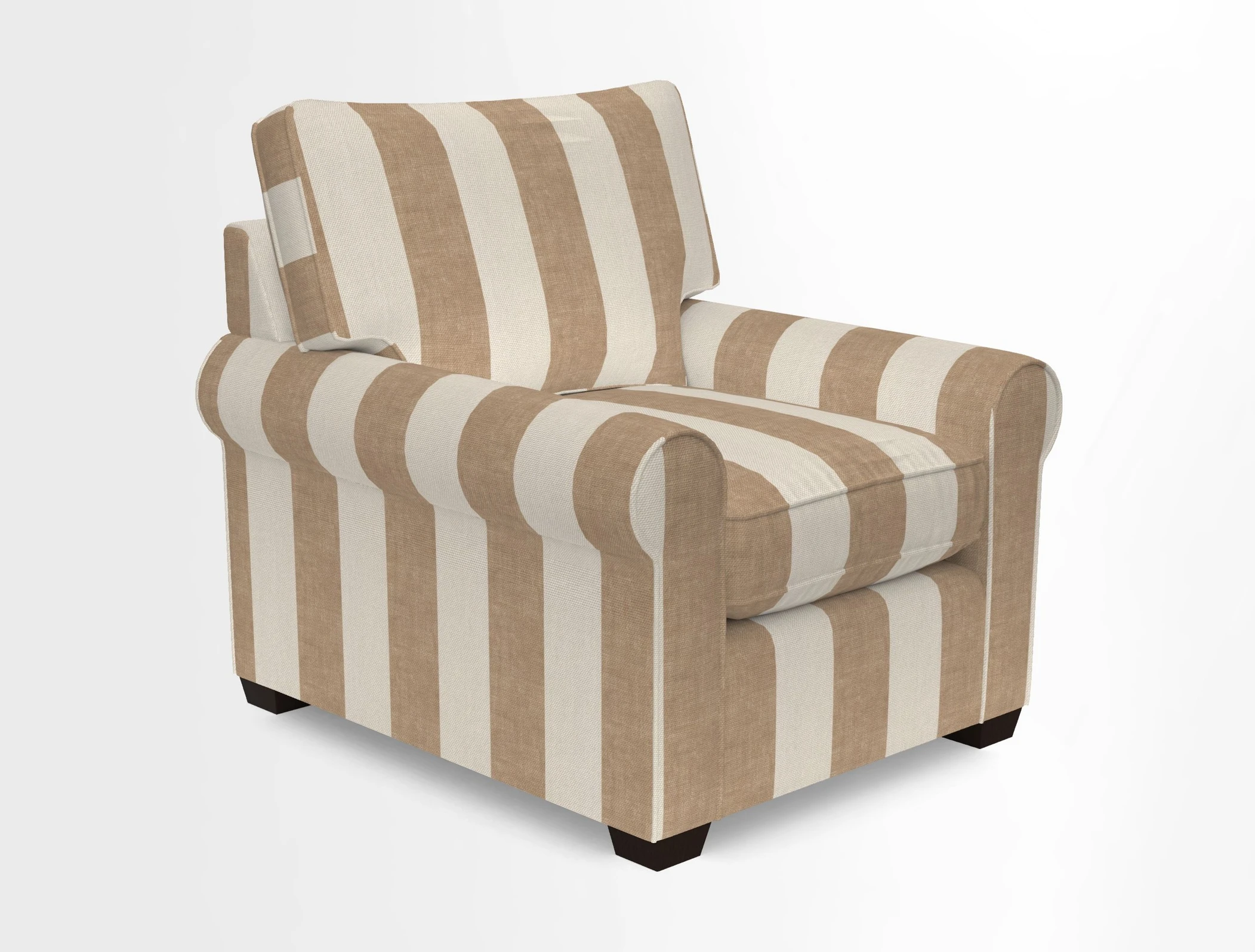 Bignor Chair in Two Tone Plain Biscuit. Loose cover option available