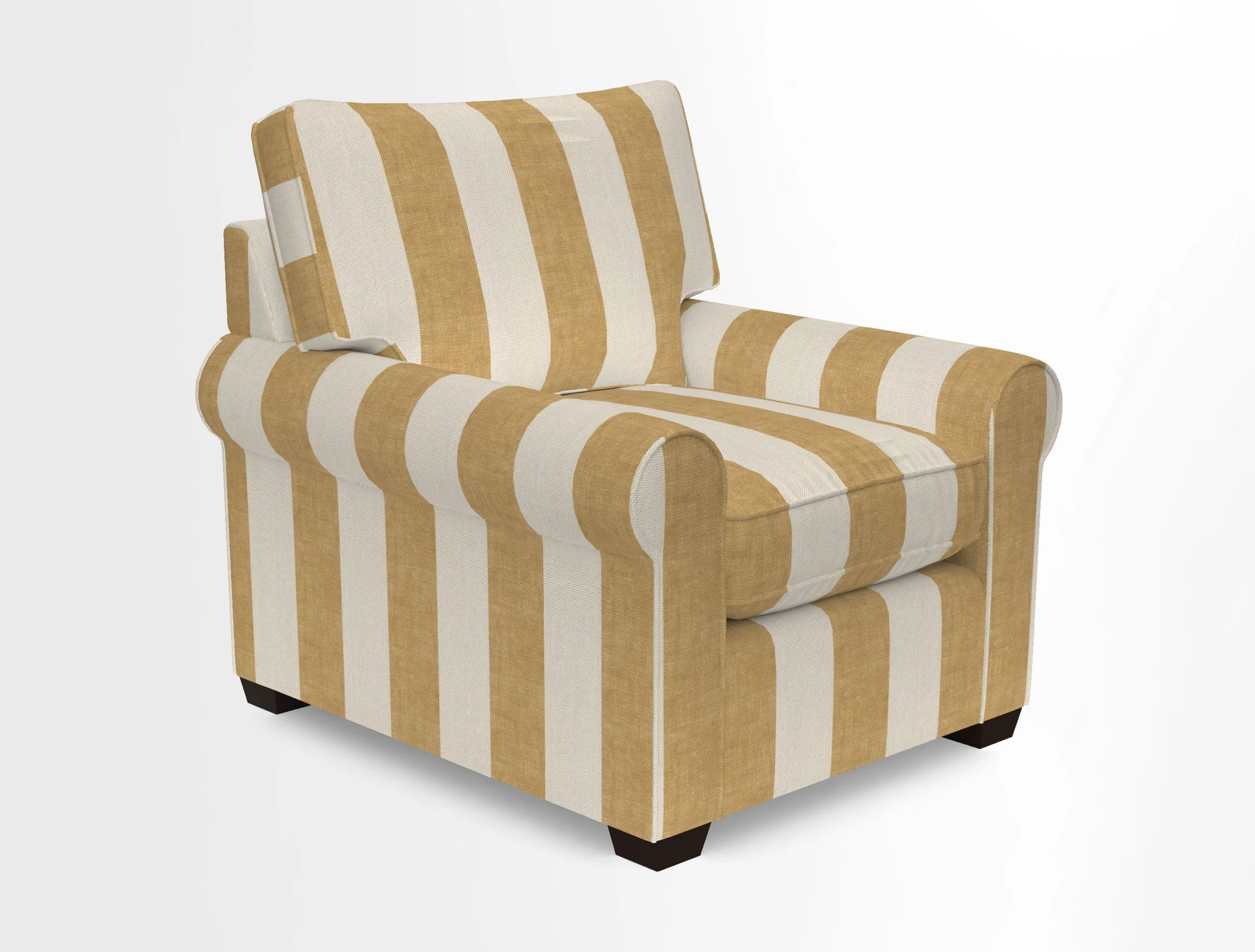 Bignor Chair in Two Tone Plain Biscuit. Loose cover option available