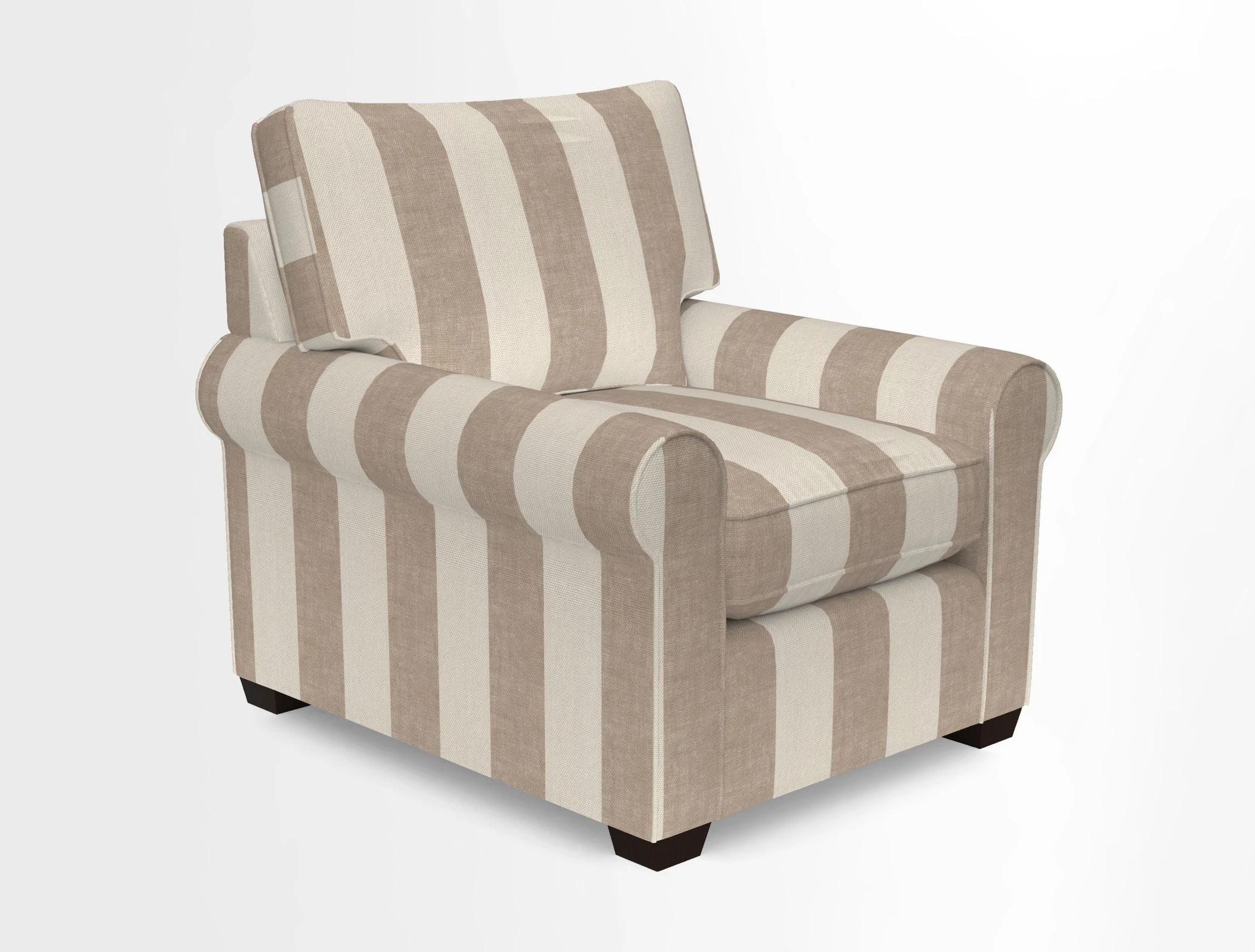Bignor Chair in Two Tone Plain Biscuit. Loose cover option available