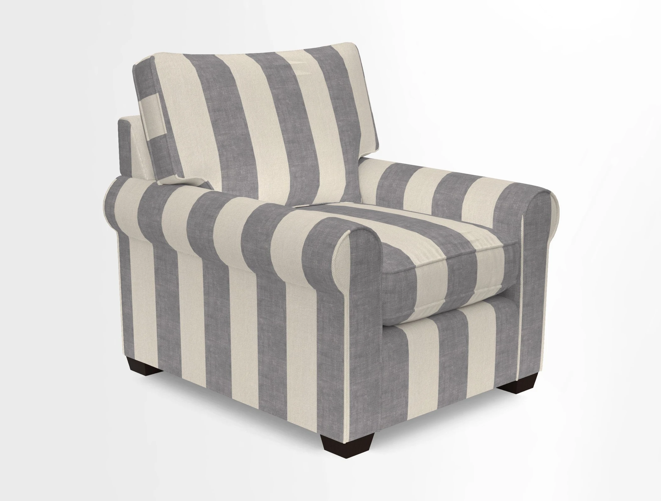 Bignor Chair in Two Tone Plain Biscuit. Loose cover option available