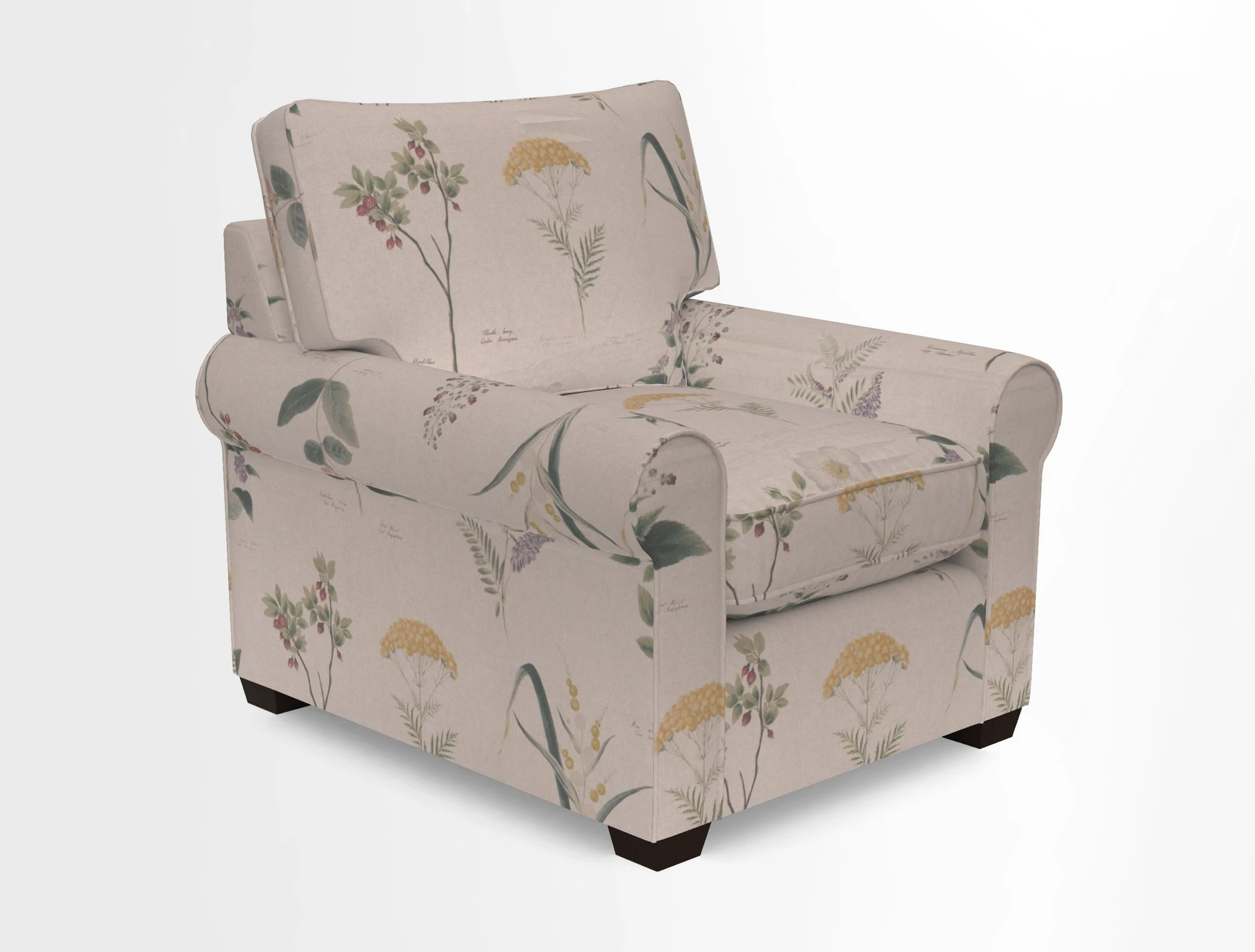 Bignor Chair in Two Tone Plain Biscuit. Loose cover option available