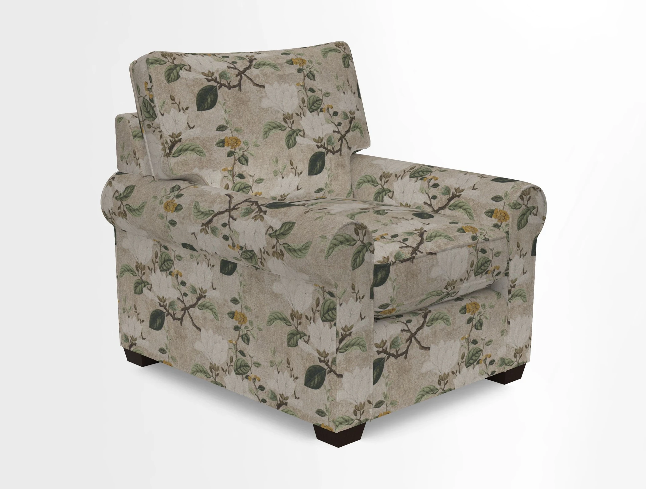 Bignor Chair in Two Tone Plain Biscuit. Loose cover option available