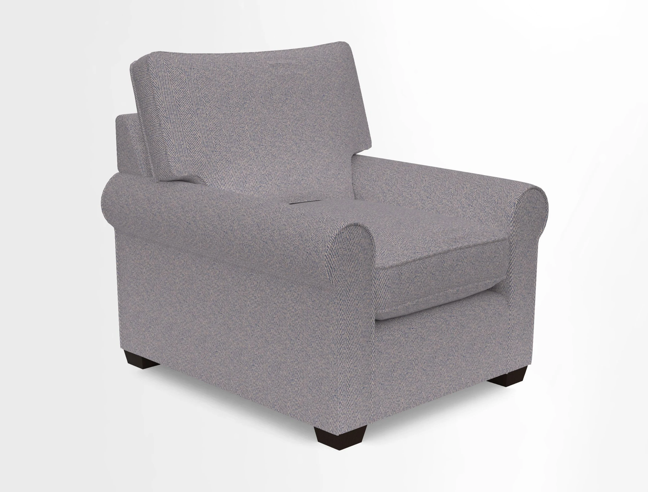 Bignor Chair in Two Tone Plain Biscuit. Loose cover option available