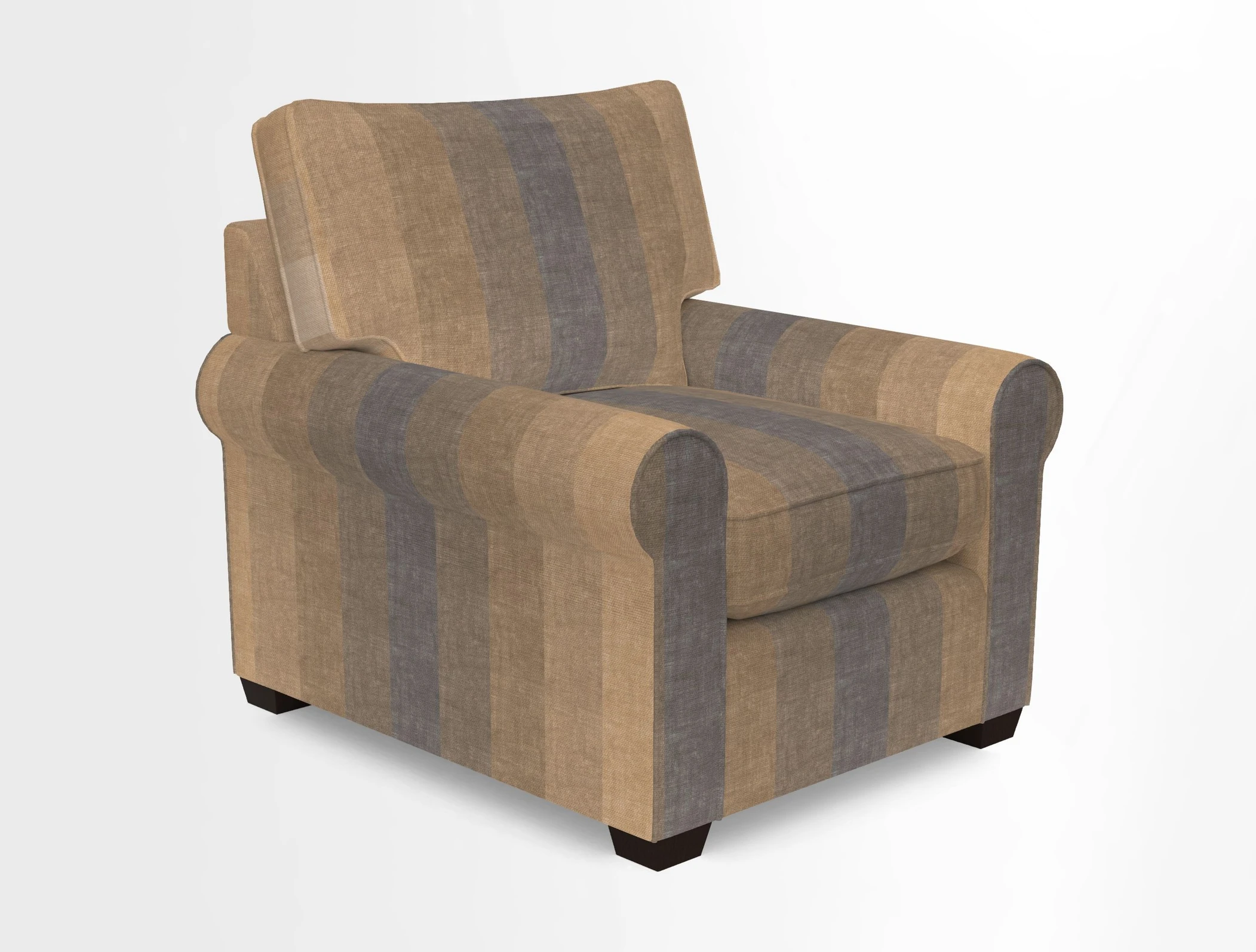Bignor Chair in Two Tone Plain Biscuit. Loose cover option available