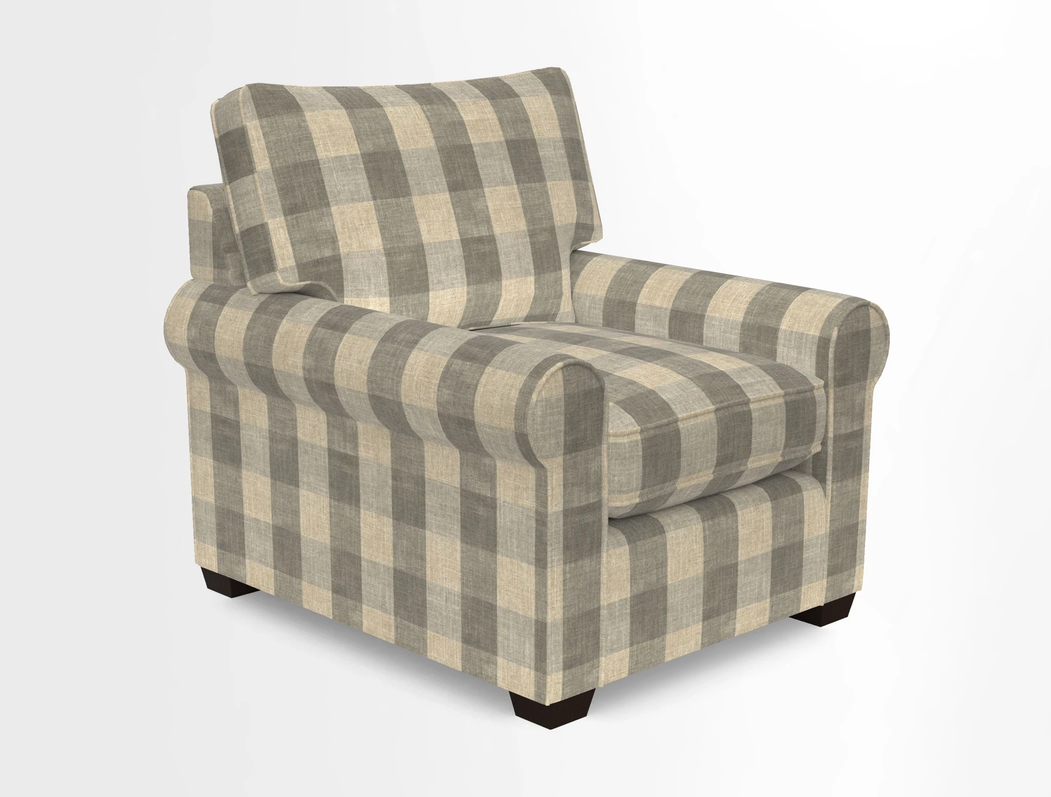 Bignor Chair in Two Tone Plain Biscuit. Loose cover option available