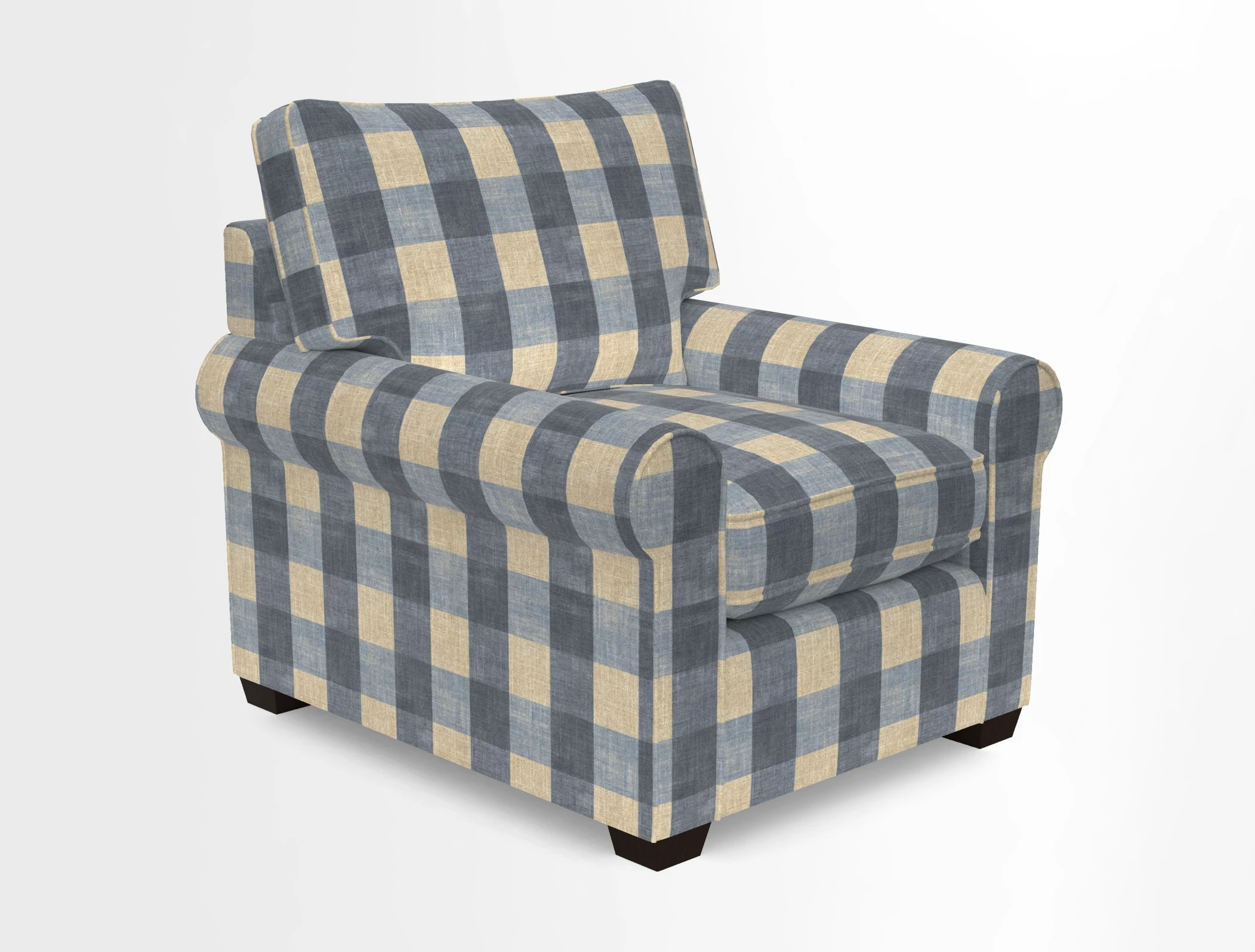 Bignor Chair in Two Tone Plain Biscuit. Loose cover option available
