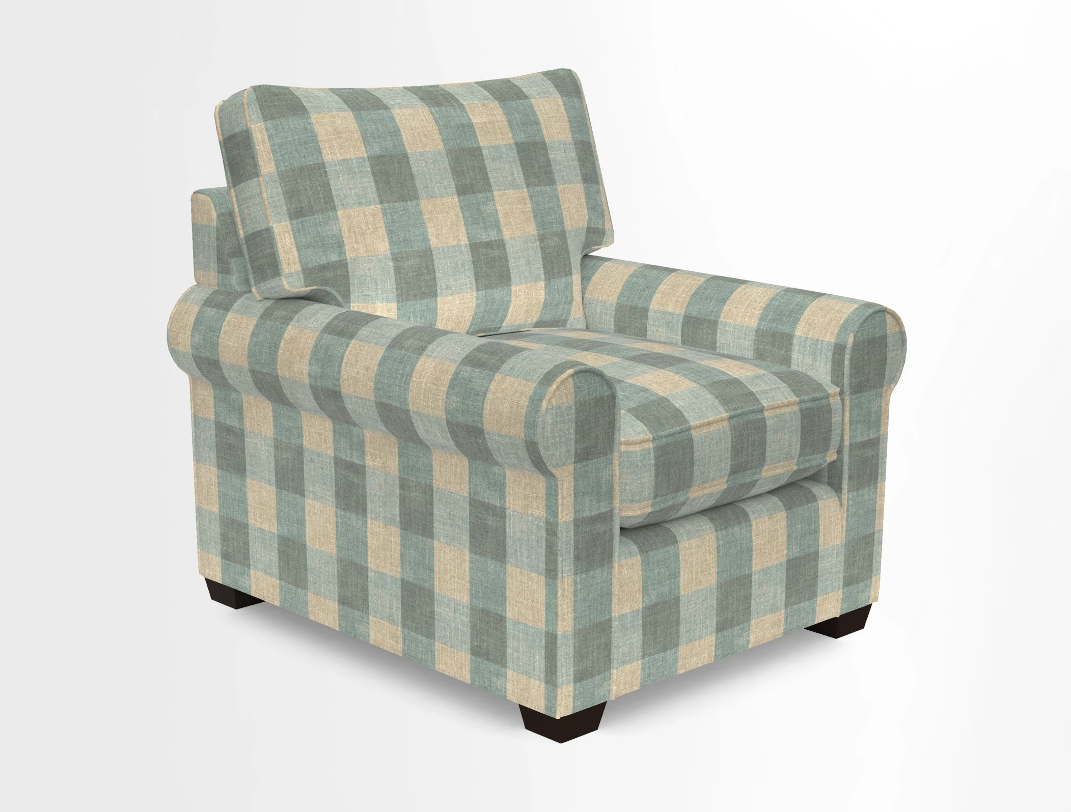 Bignor Chair in Two Tone Plain Biscuit. Loose cover option available