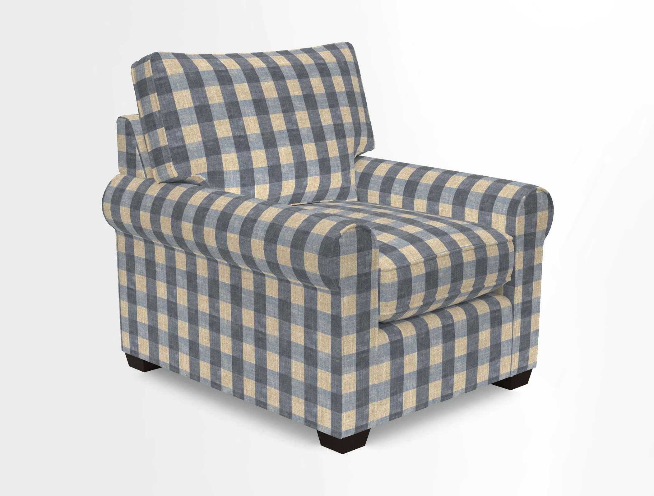 Bignor Chair in Two Tone Plain Biscuit. Loose cover option available