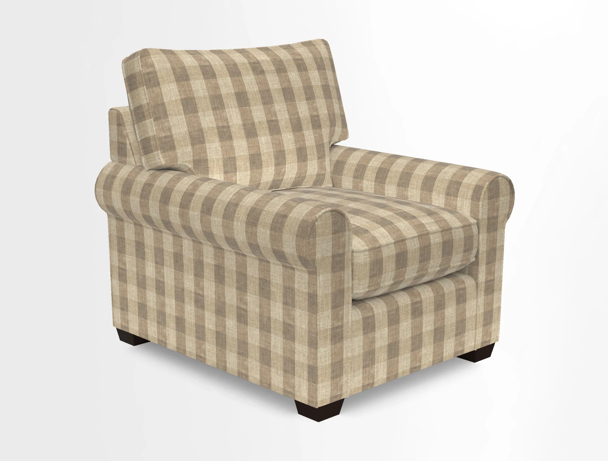 Bignor Chair in Two Tone Plain Biscuit. Loose cover option available