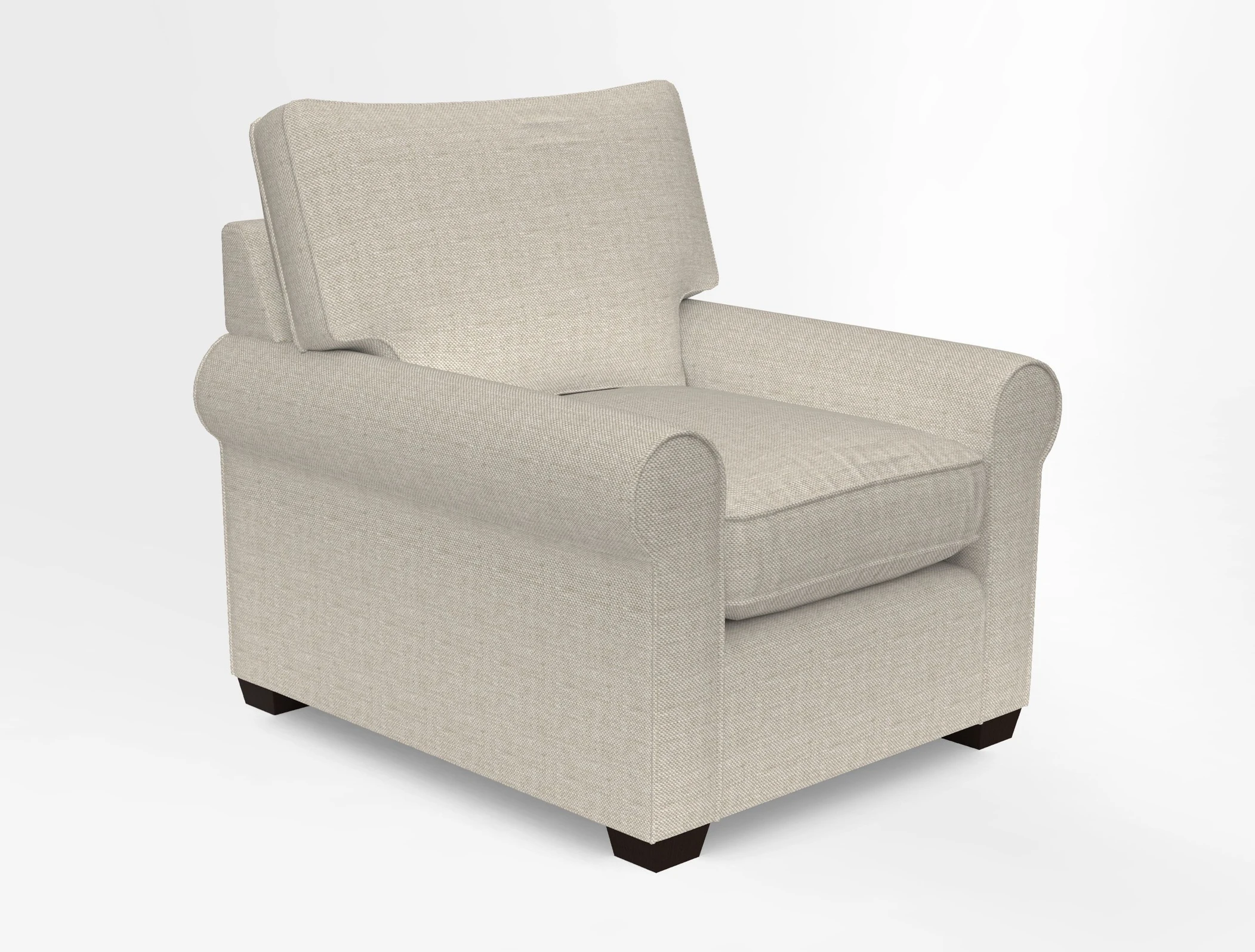 Bignor Chair in Two Tone Plain Biscuit. Loose cover option available