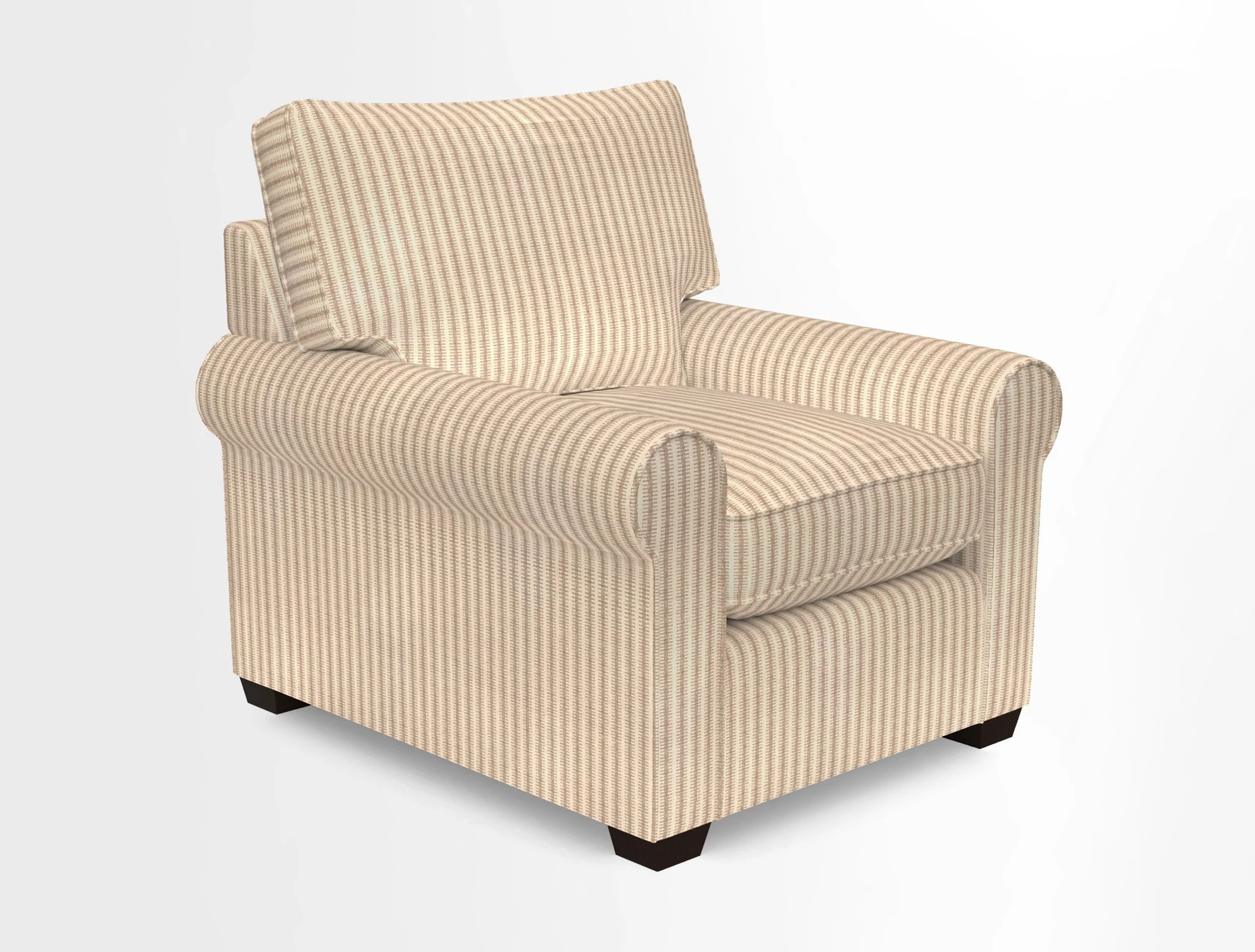 Bignor Chair in Two Tone Plain Biscuit. Loose cover option available