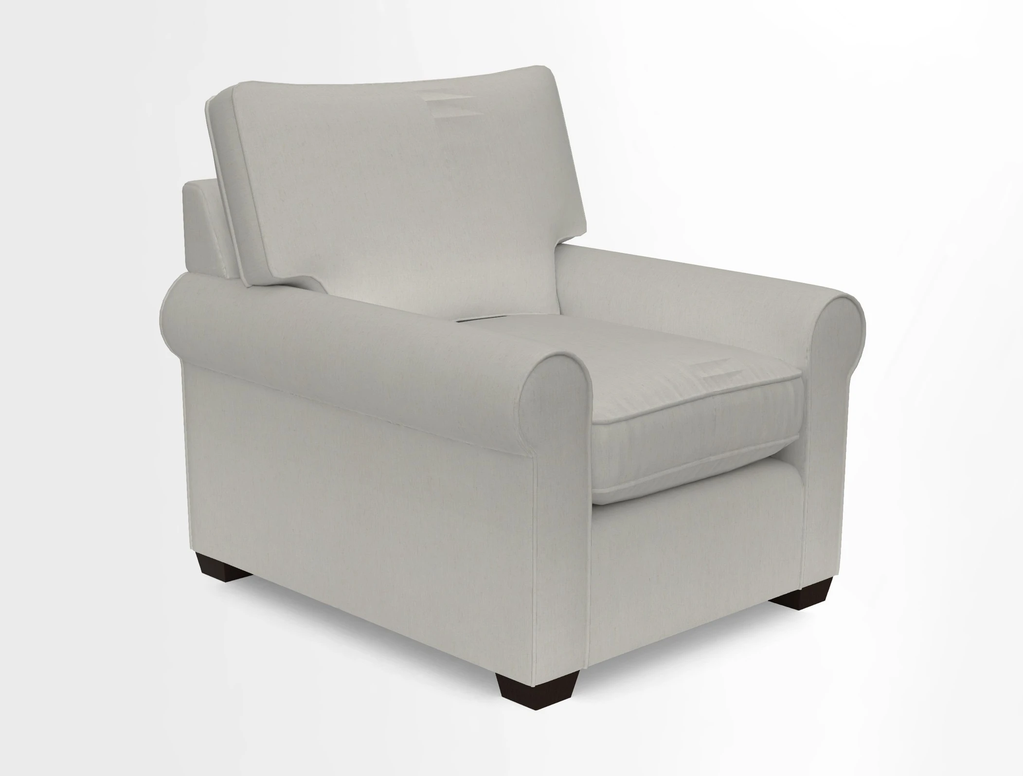 Bignor Chair in Two Tone Plain Biscuit. Loose cover option available