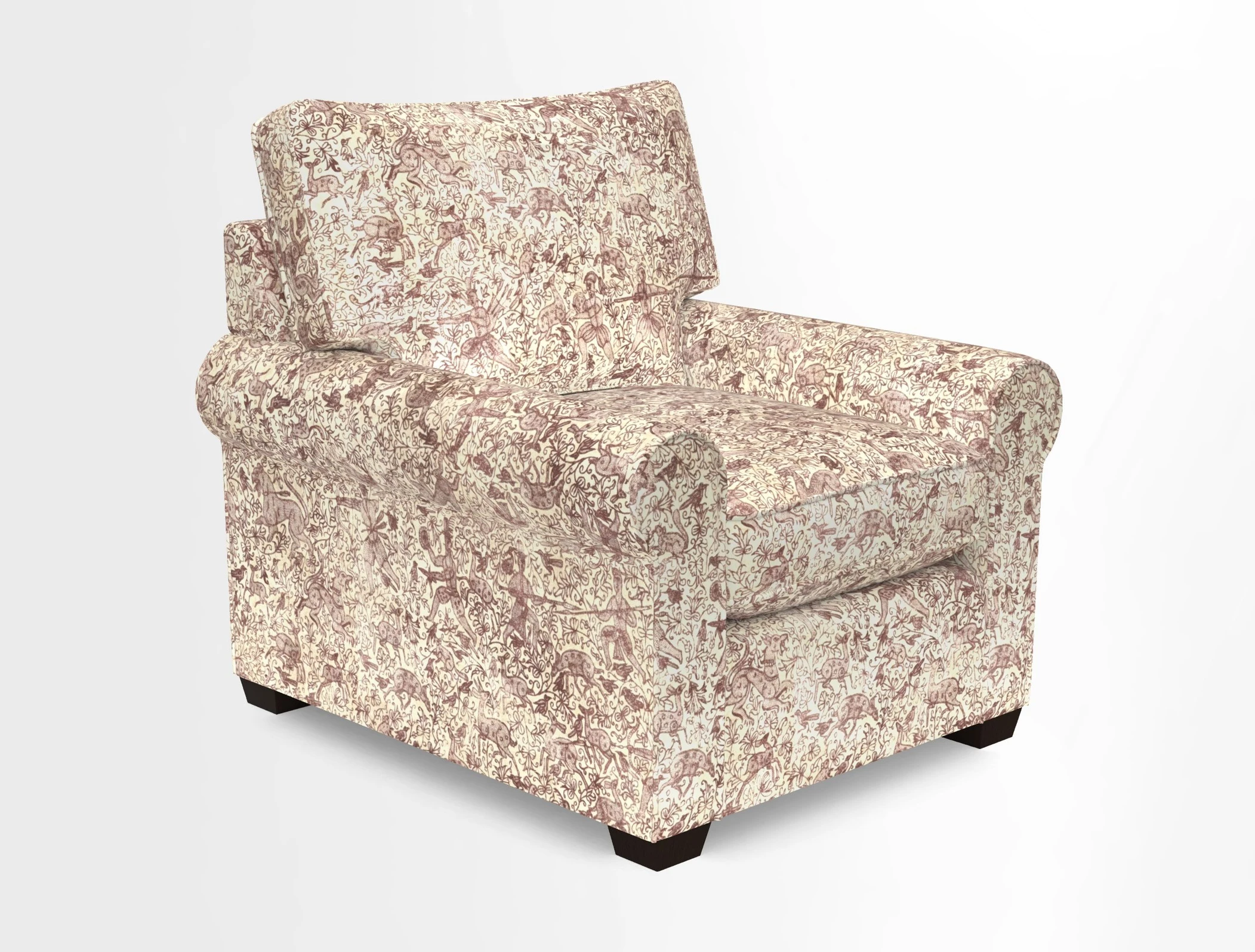 Bignor Chair in Two Tone Plain Biscuit. Loose cover option available