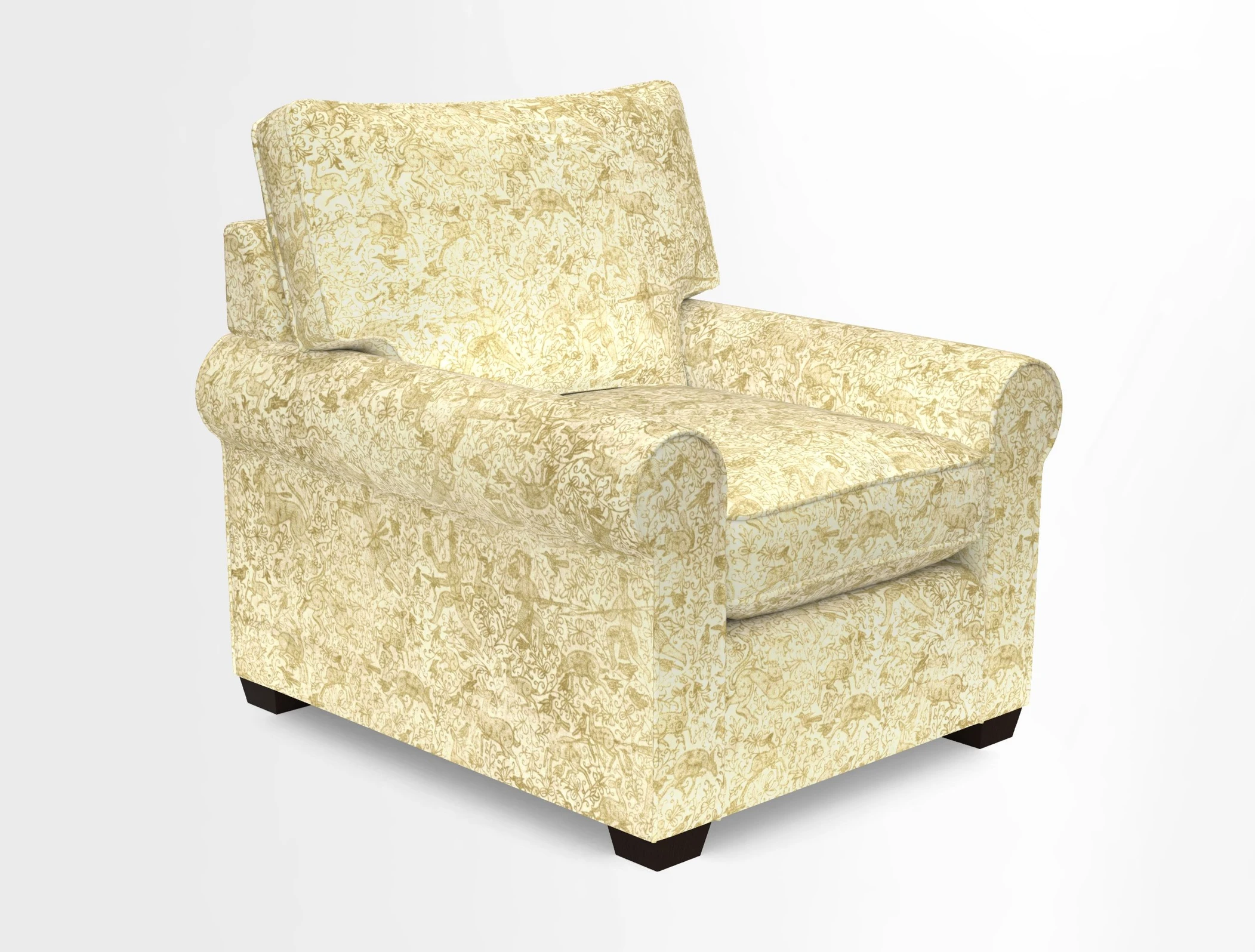 Bignor Chair in Two Tone Plain Biscuit. Loose cover option available