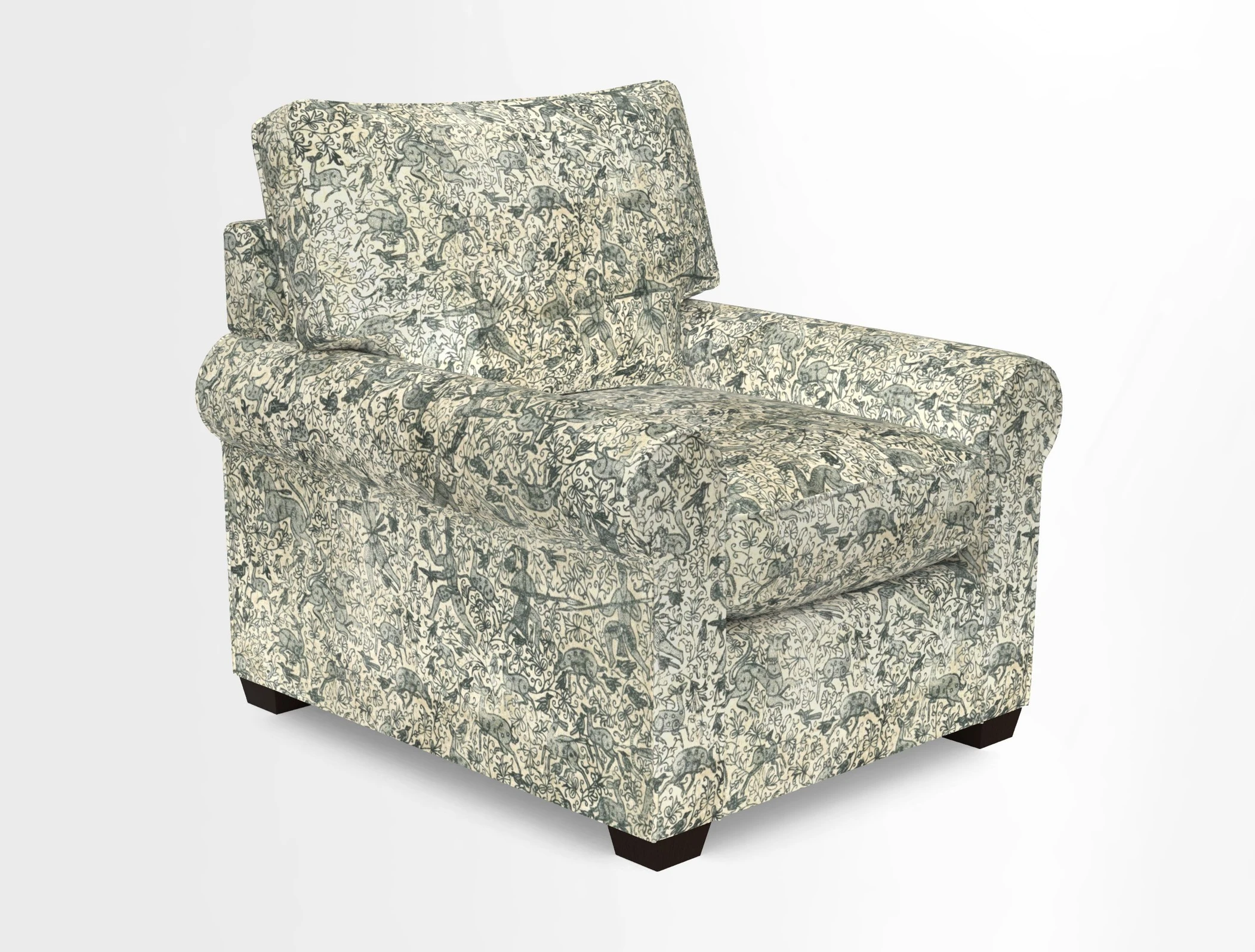 Bignor Chair in Two Tone Plain Biscuit. Loose cover option available