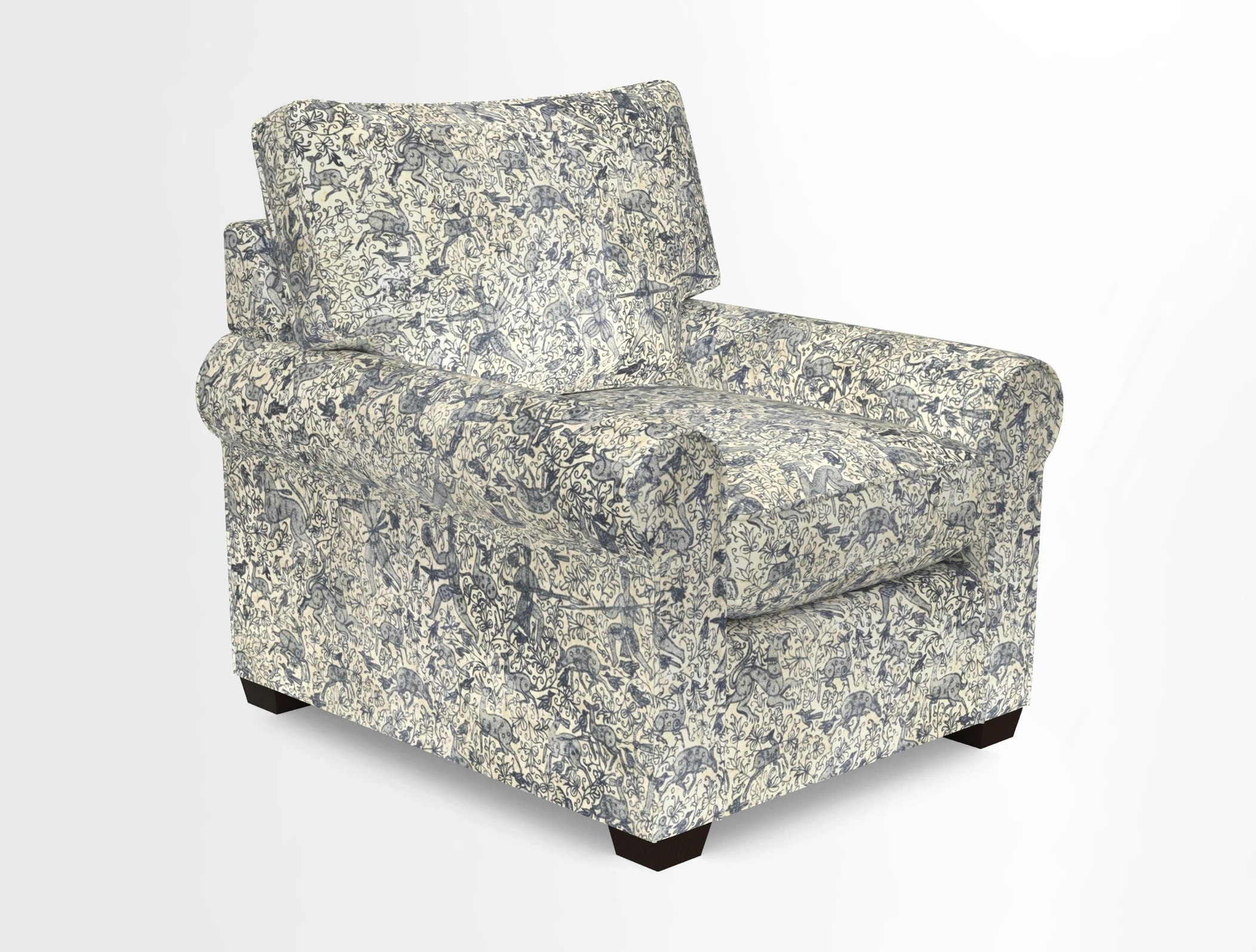 Bignor Chair in Two Tone Plain Biscuit. Loose cover option available