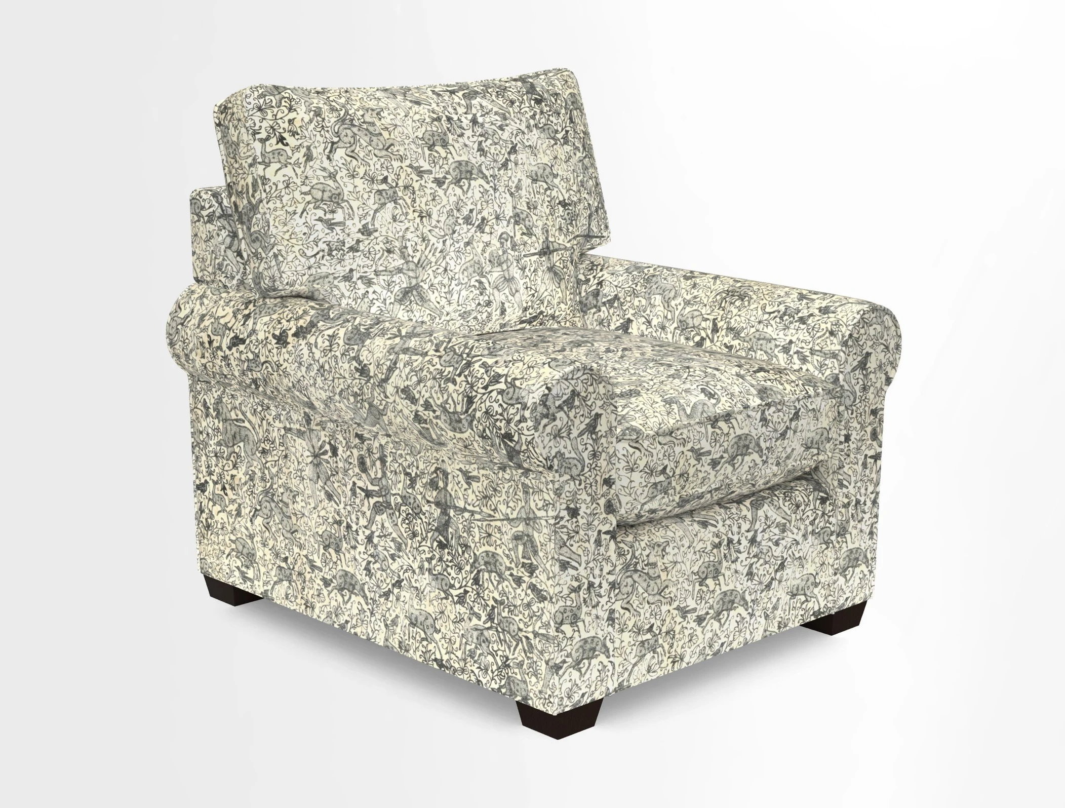 Bignor Chair in Two Tone Plain Biscuit. Loose cover option available