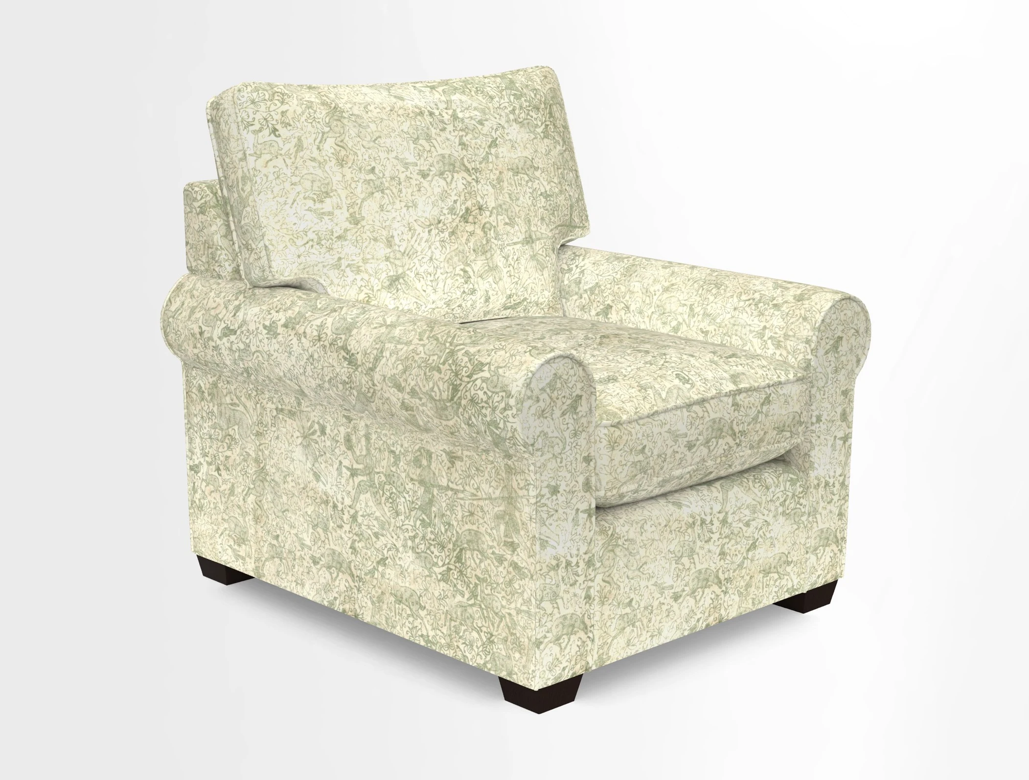 Bignor Chair in Two Tone Plain Biscuit. Loose cover option available