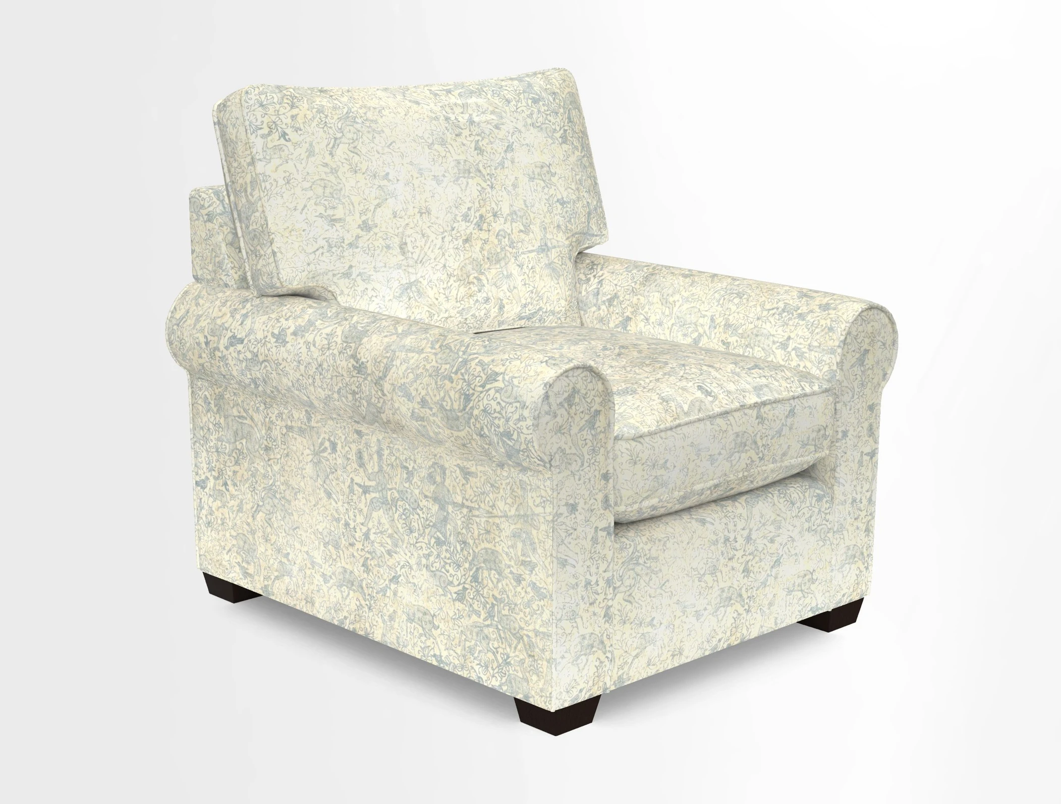 Bignor Chair in Two Tone Plain Biscuit. Loose cover option available