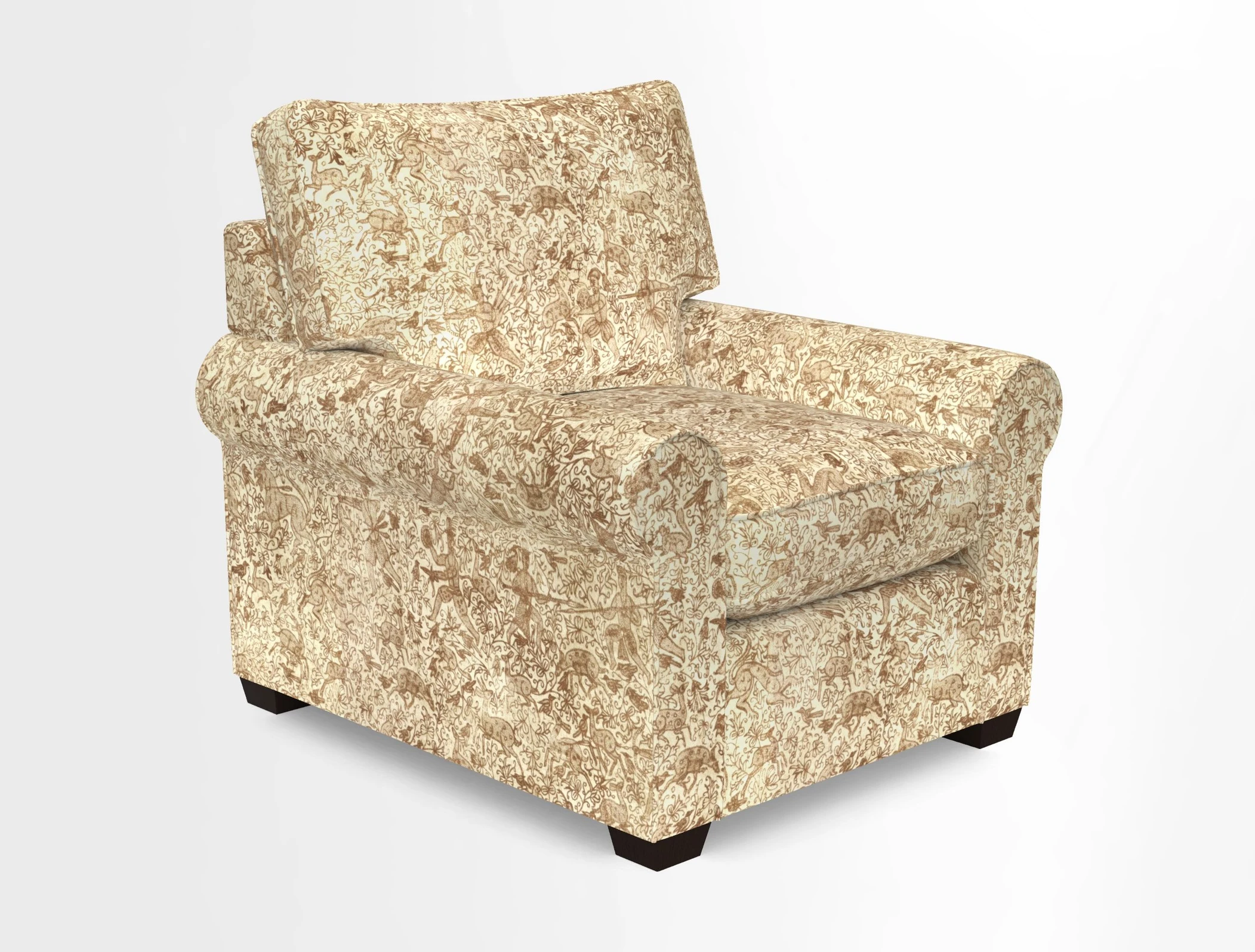 Bignor Chair in Two Tone Plain Biscuit. Loose cover option available