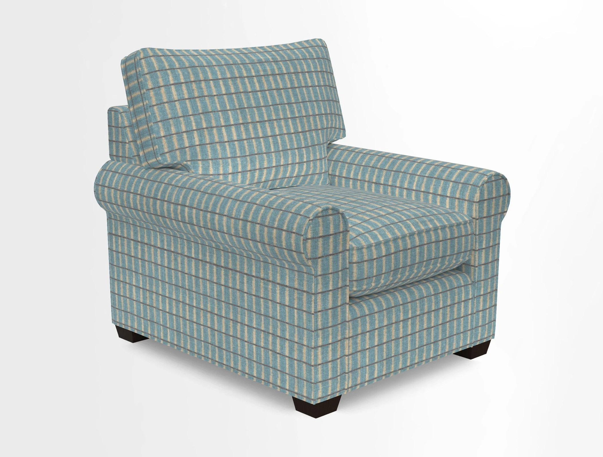 Bignor Chair in Two Tone Plain Biscuit. Loose cover option available