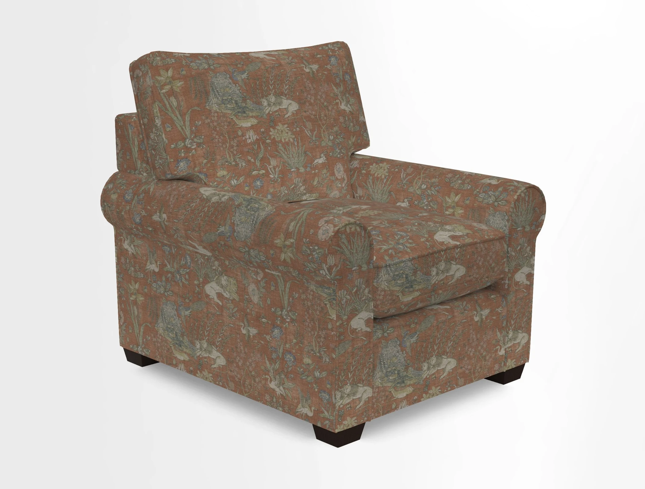 Bignor Chair in Two Tone Plain Biscuit. Loose cover option available