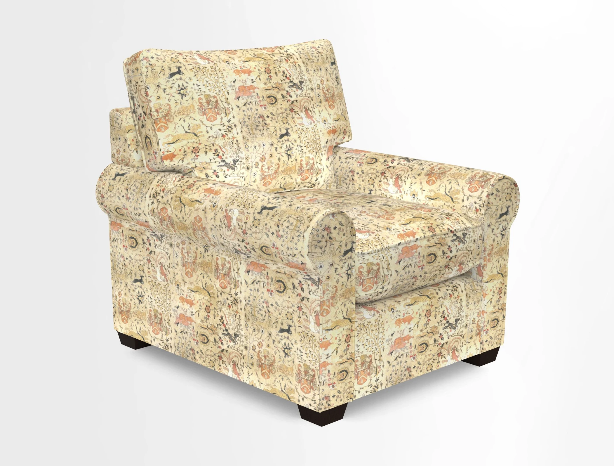 Bignor Chair in Two Tone Plain Biscuit. Loose cover option available