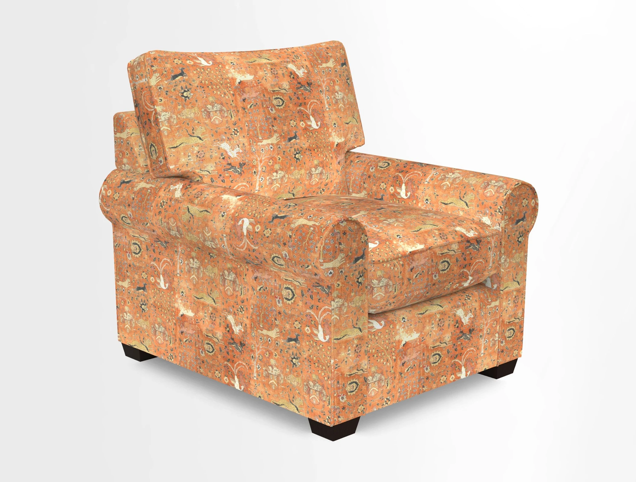 Bignor Chair in Two Tone Plain Biscuit. Loose cover option available