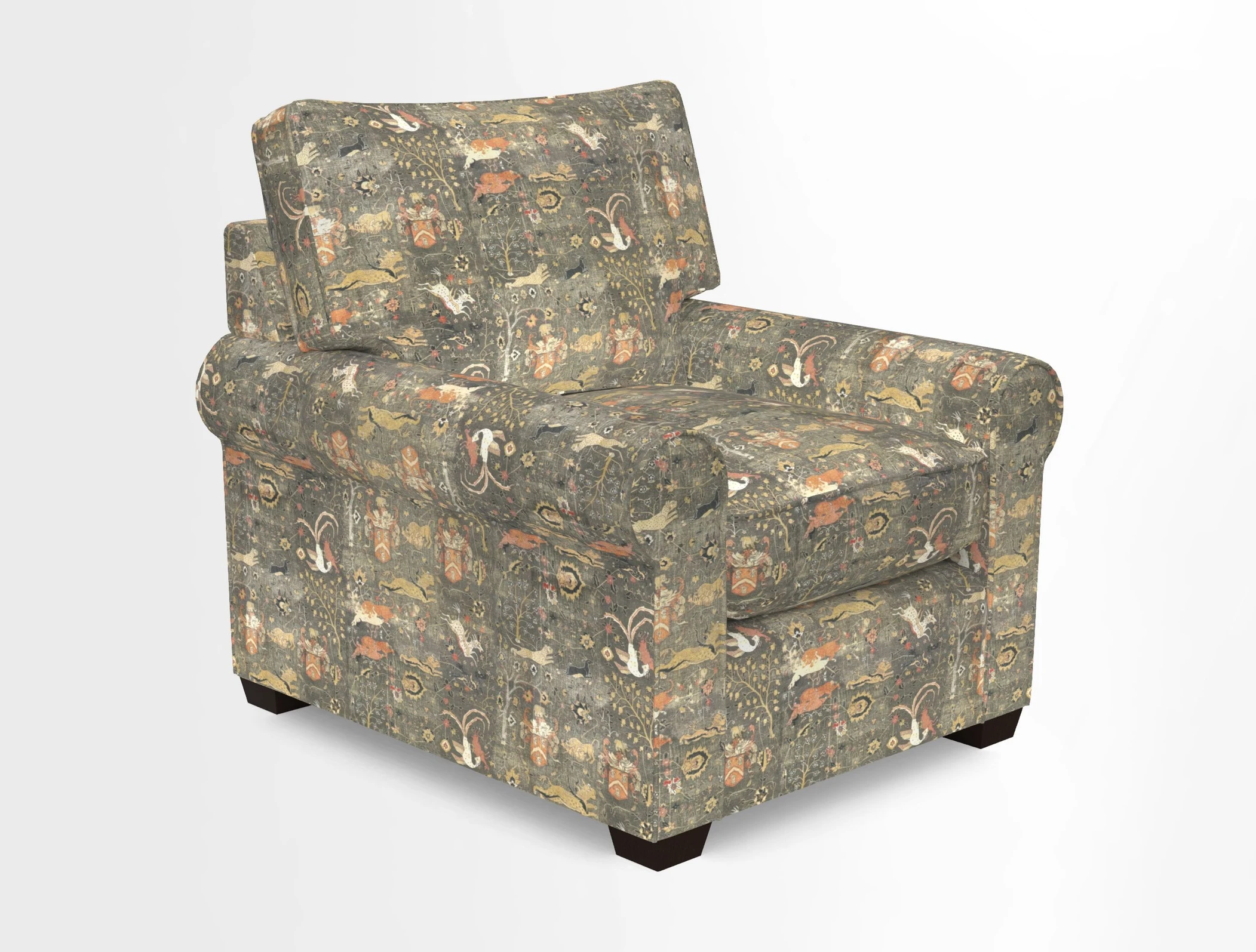 Bignor Chair in Two Tone Plain Biscuit. Loose cover option available
