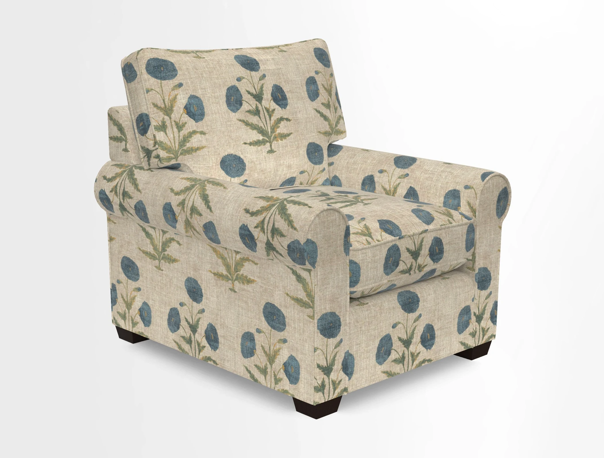 Bignor Chair in Two Tone Plain Biscuit. Loose cover option available