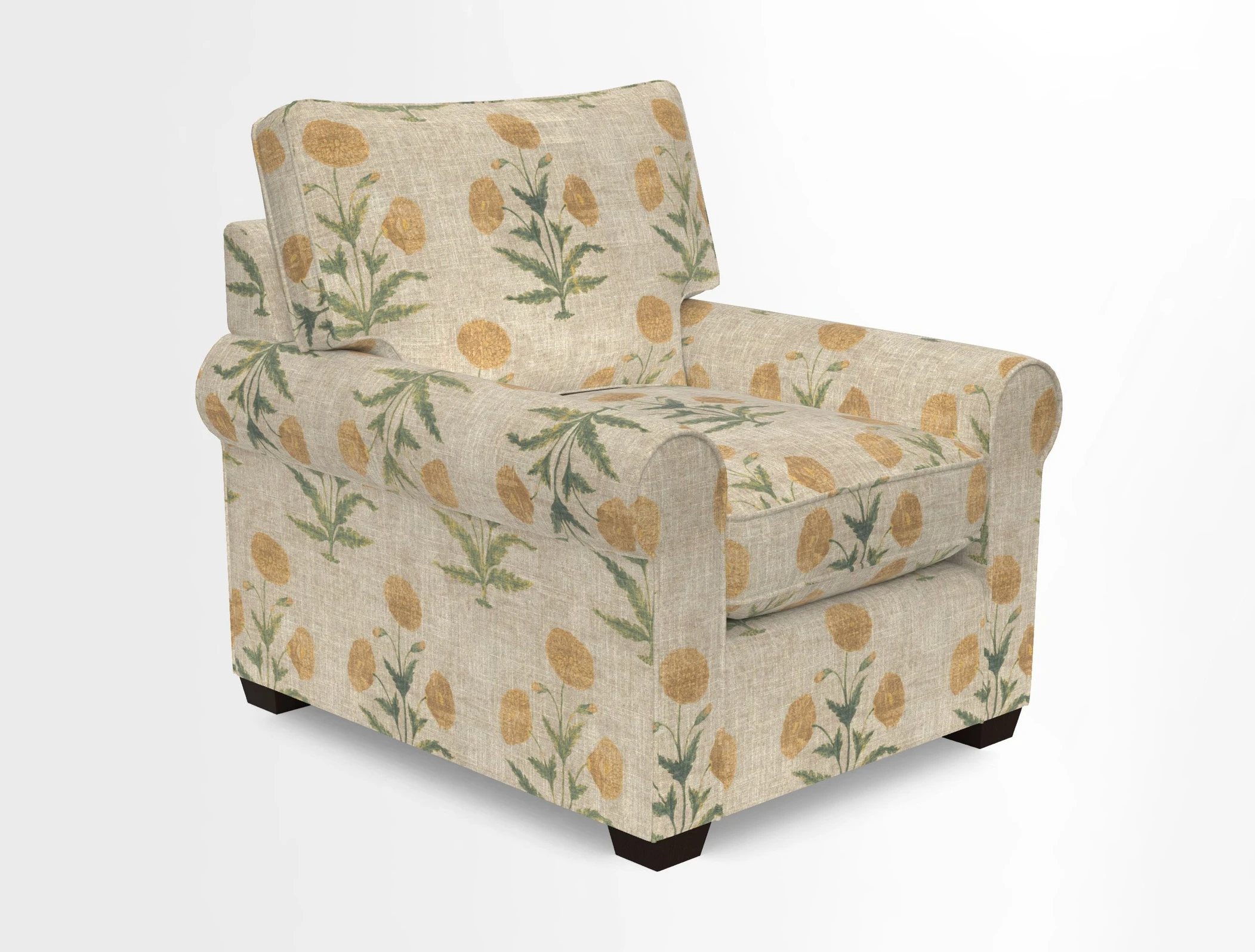 Bignor Chair in Two Tone Plain Biscuit. Loose cover option available