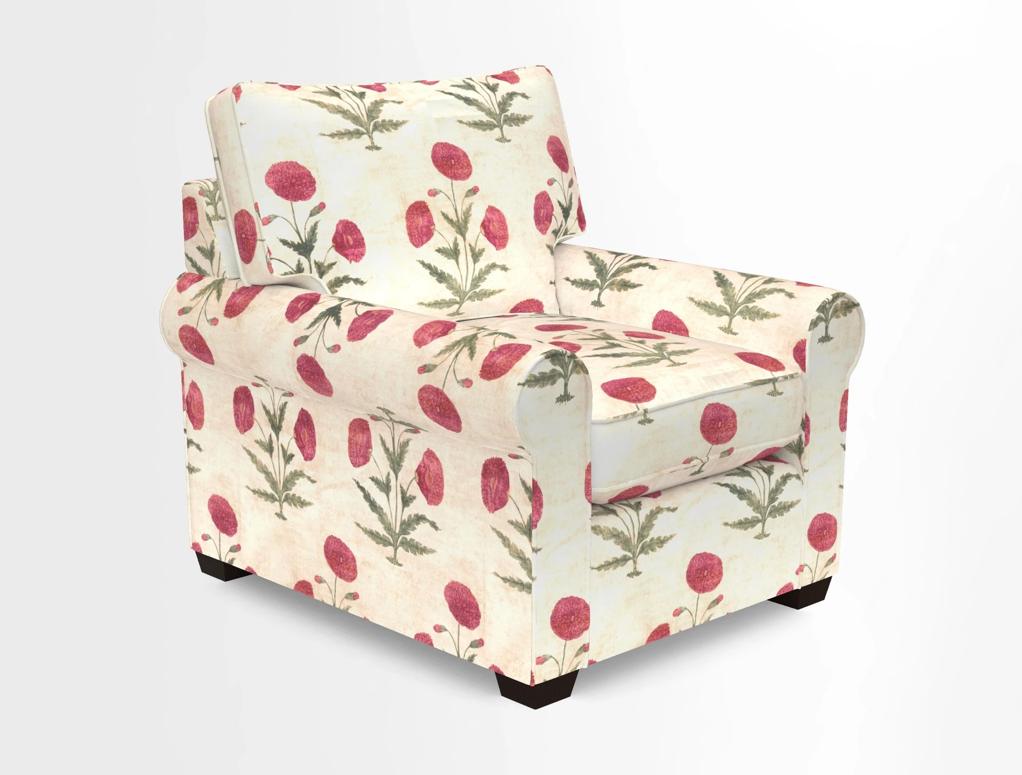 Bignor Chair in Two Tone Plain Biscuit. Loose cover option available