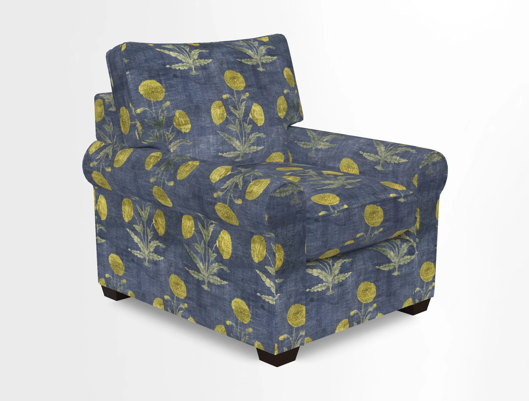 Bignor Chair in Two Tone Plain Biscuit. Loose cover option available