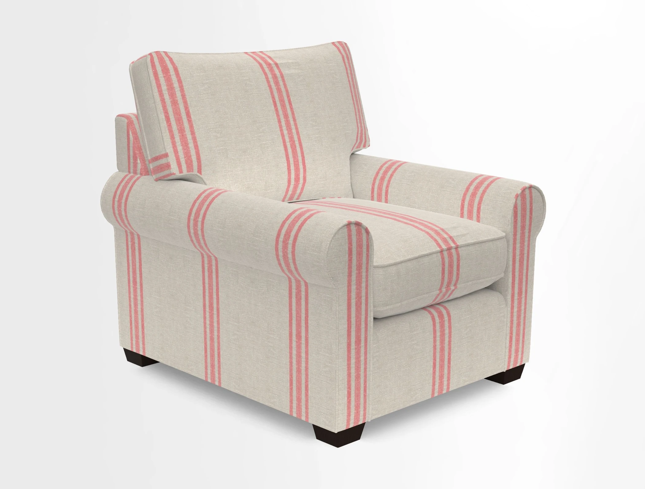 Bignor Chair in Two Tone Plain Biscuit. Loose cover option available