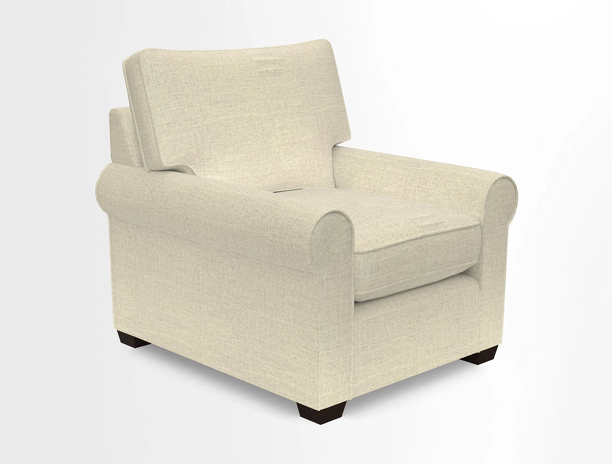 Bignor Chair in Two Tone Plain Biscuit. Loose cover option available