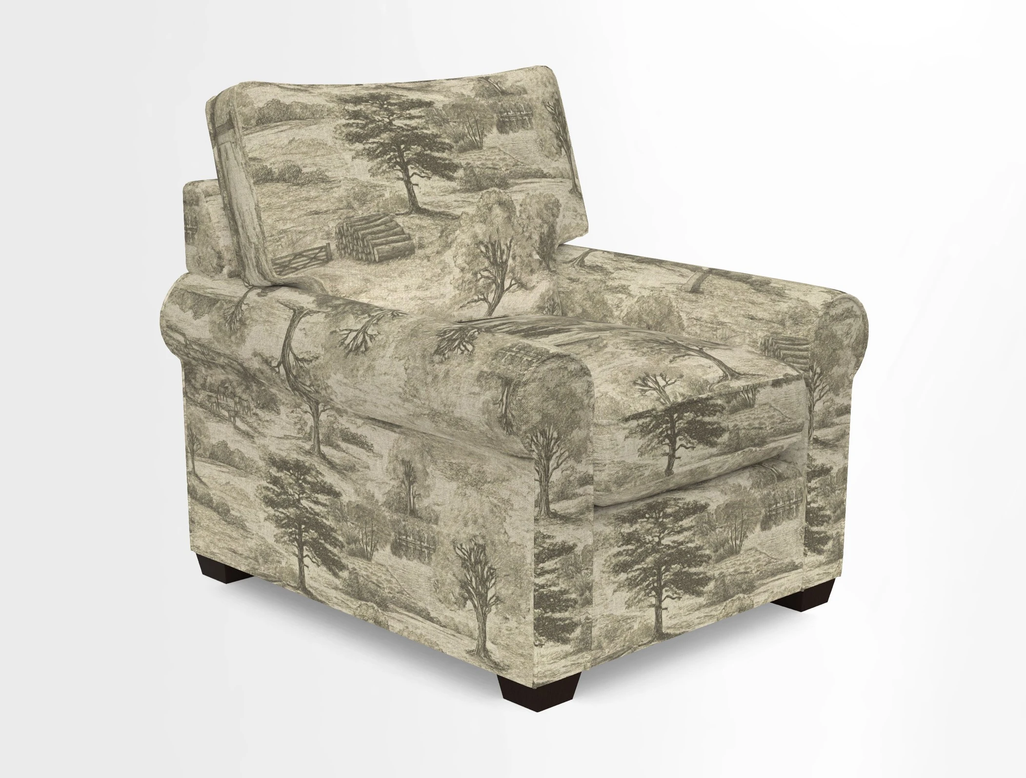 Bignor Chair in Two Tone Plain Biscuit. Loose cover option available