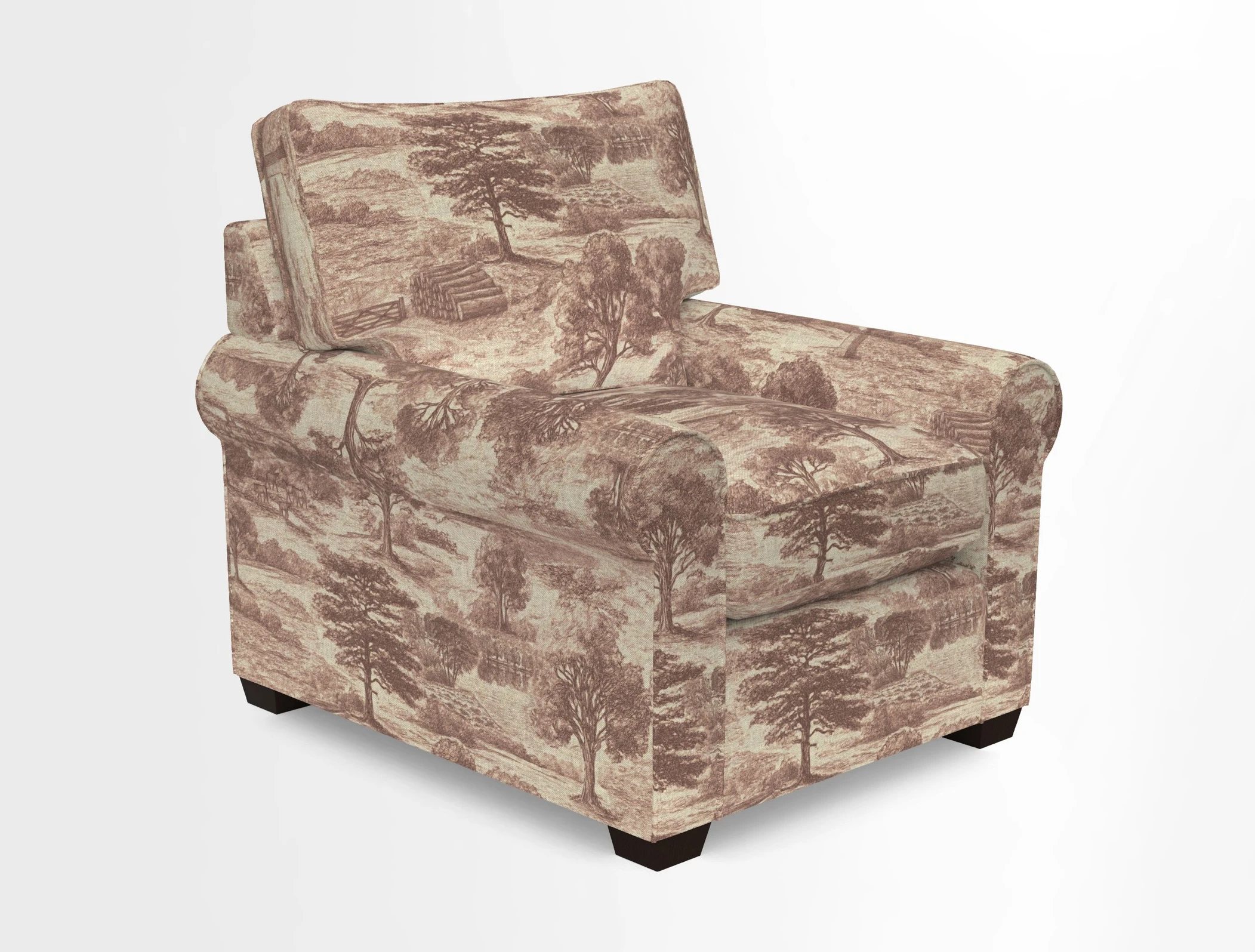 Bignor Chair in Two Tone Plain Biscuit. Loose cover option available