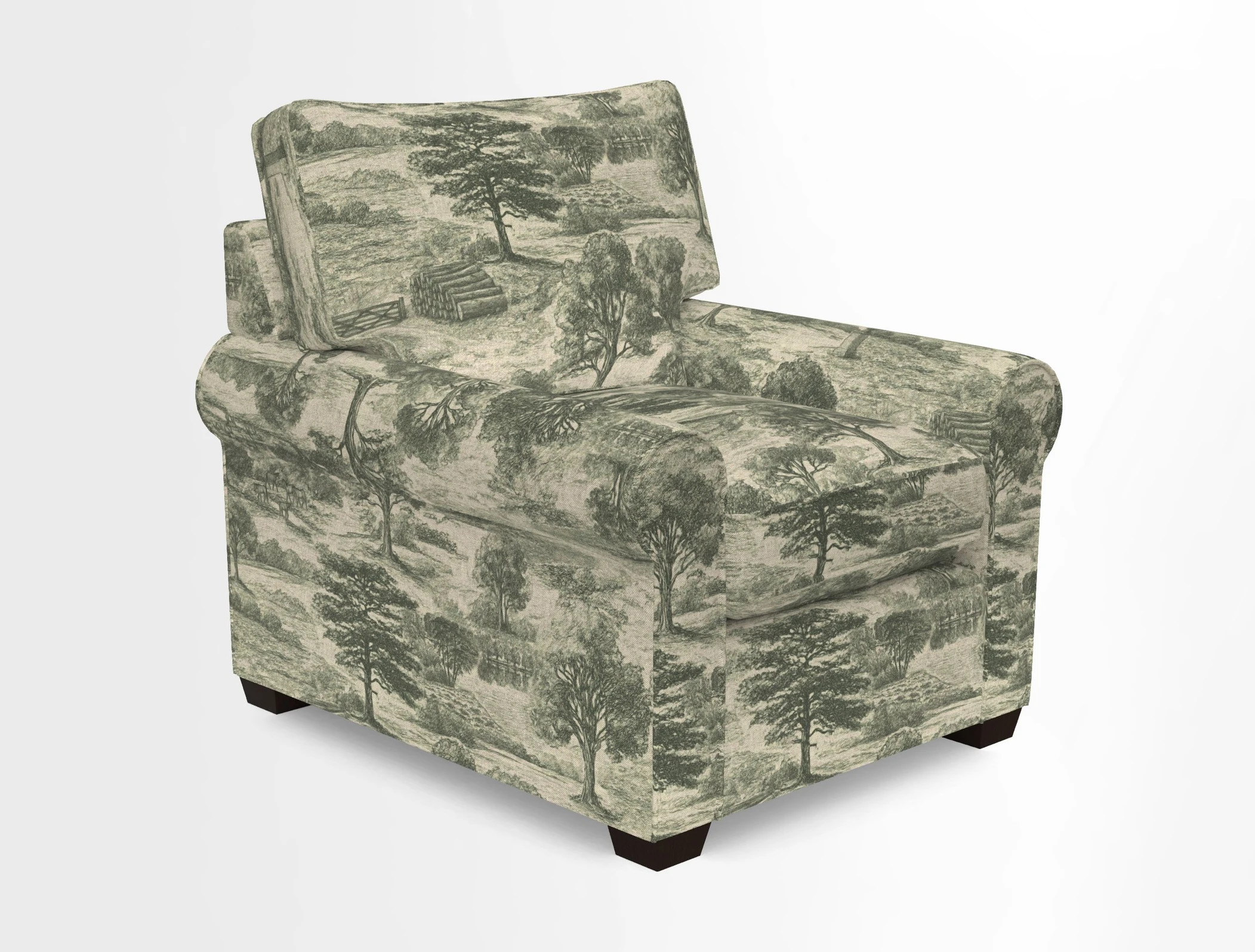 Bignor Chair in Two Tone Plain Biscuit. Loose cover option available