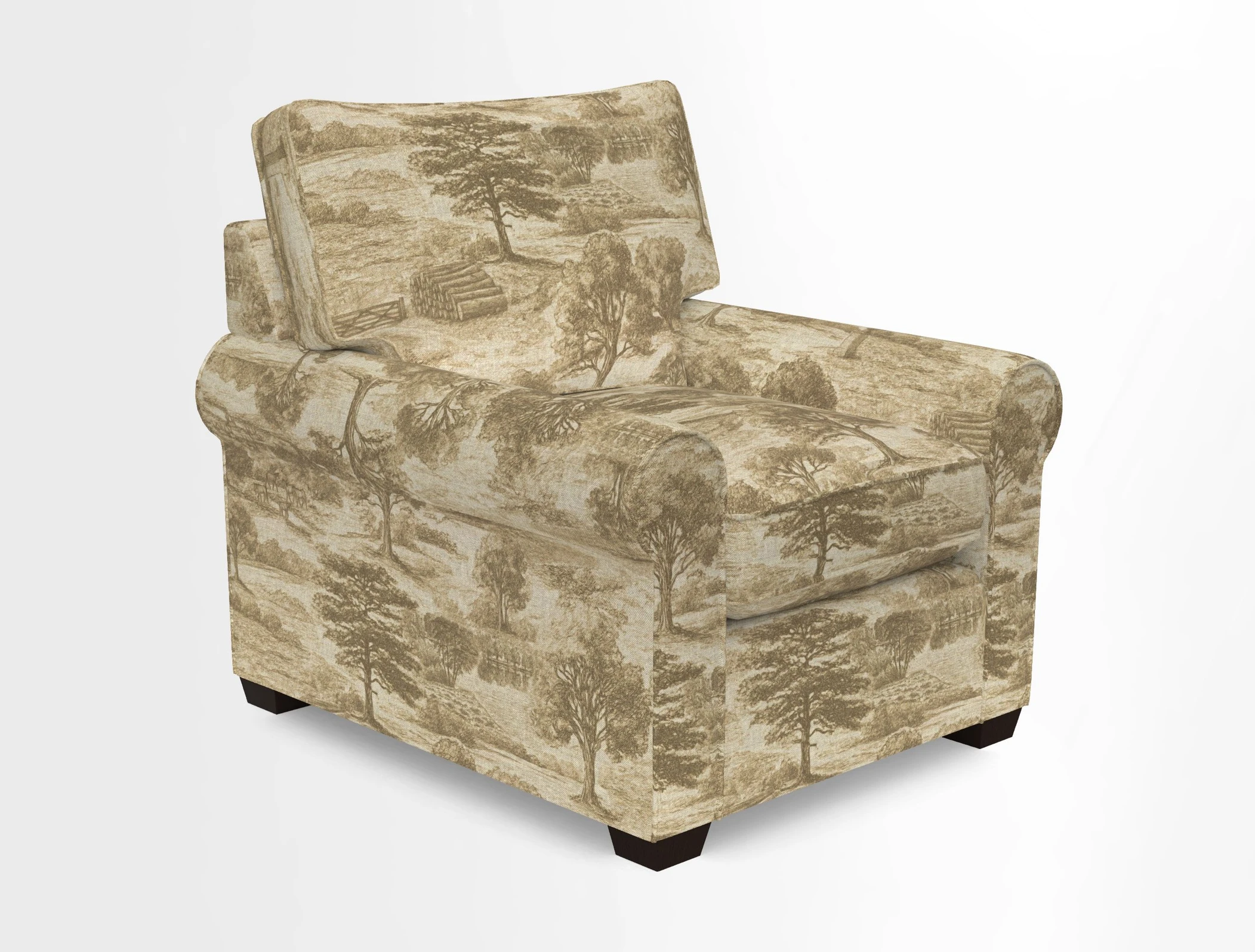Bignor Chair in Two Tone Plain Biscuit. Loose cover option available