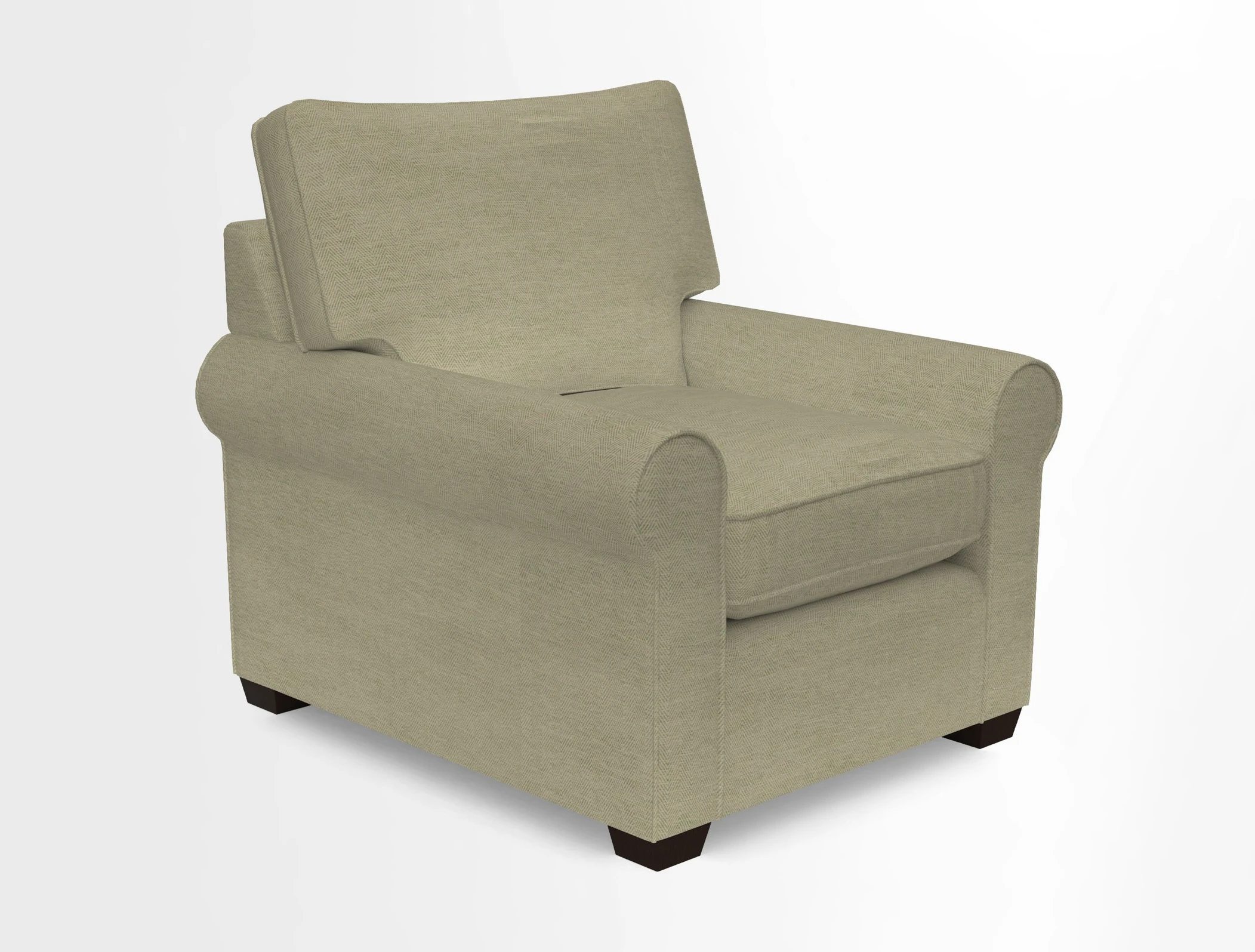 Bignor Chair in Two Tone Plain Biscuit. Loose cover option available