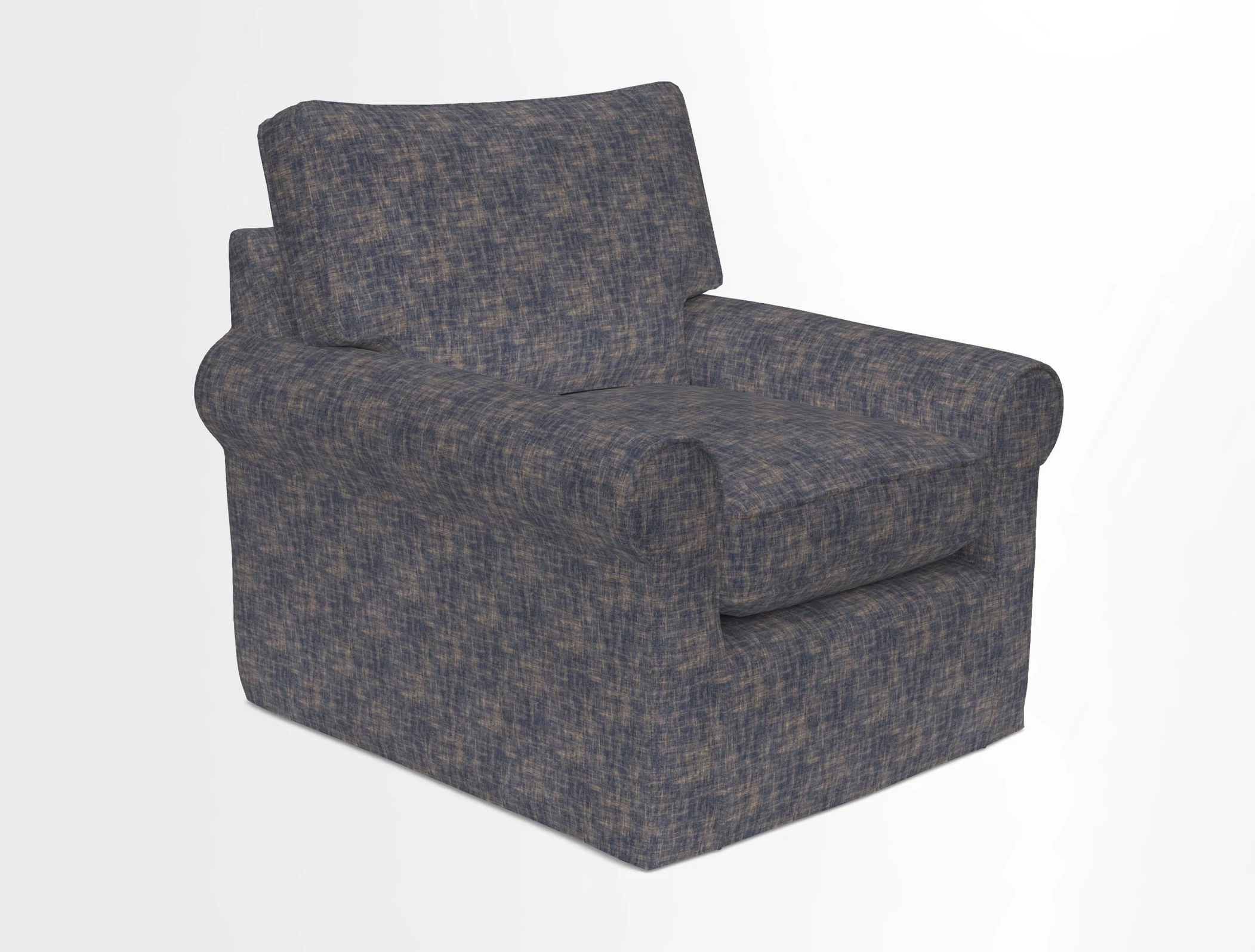 Bignor Chair in Two Tone Plain Biscuit. Loose cover option available
