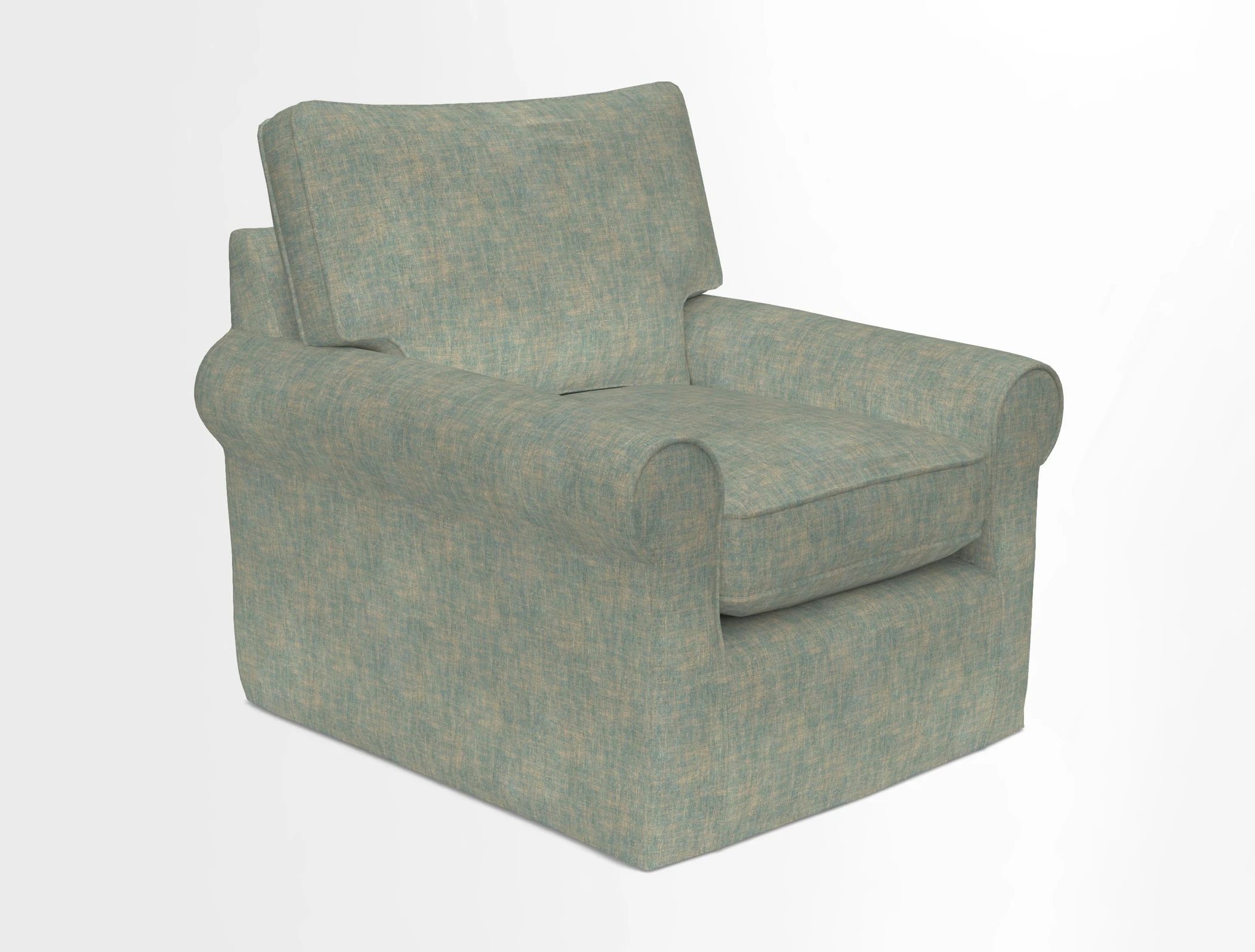 Bignor Chair in Two Tone Plain Biscuit. Loose cover option available