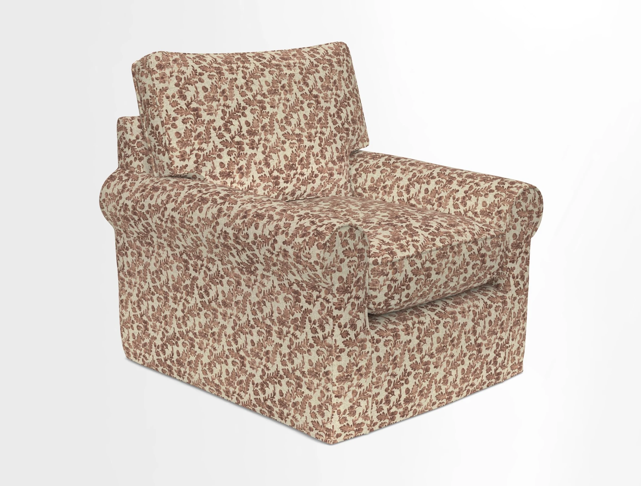 Bignor Chair in Two Tone Plain Biscuit. Loose cover option available