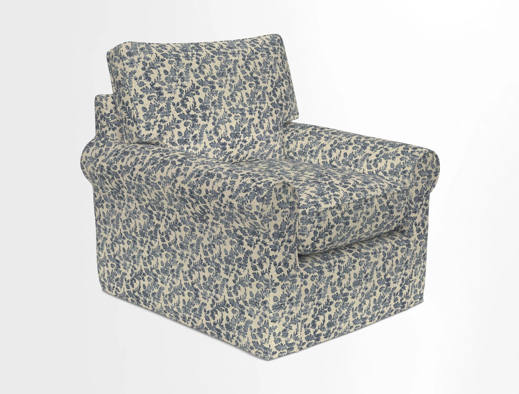 Bignor Chair in Two Tone Plain Biscuit. Loose cover option available